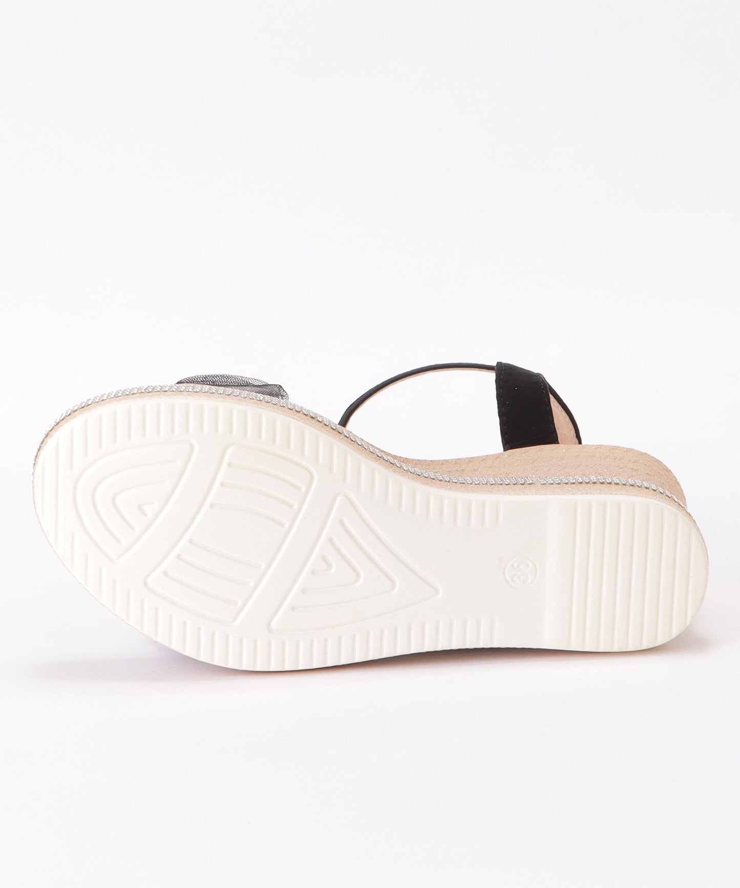 レースベルトストラップウエッジサンダル