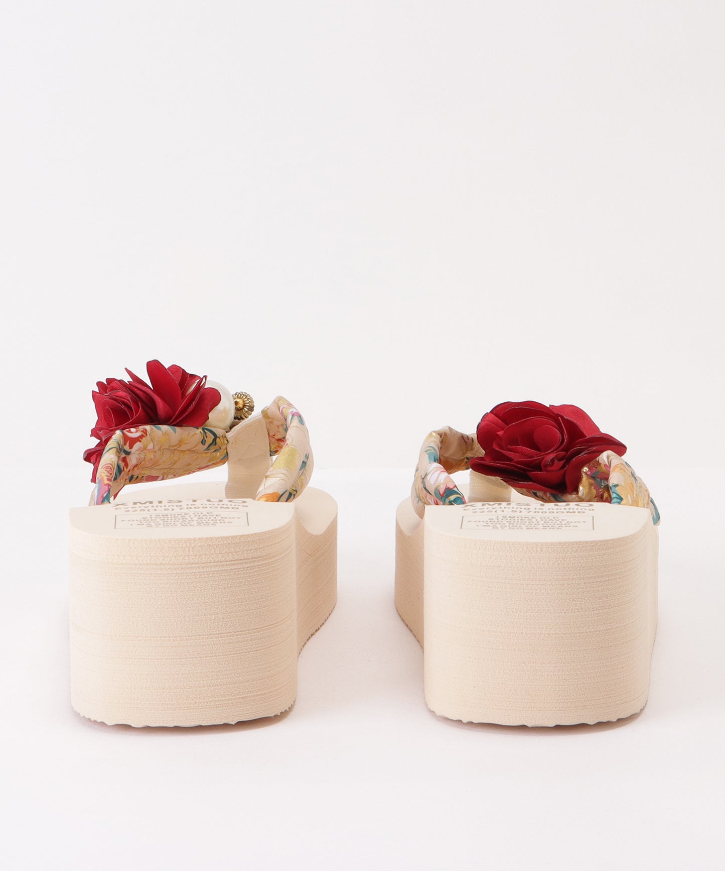 フラワー×パールモチーフ厚底ビーチサンダル