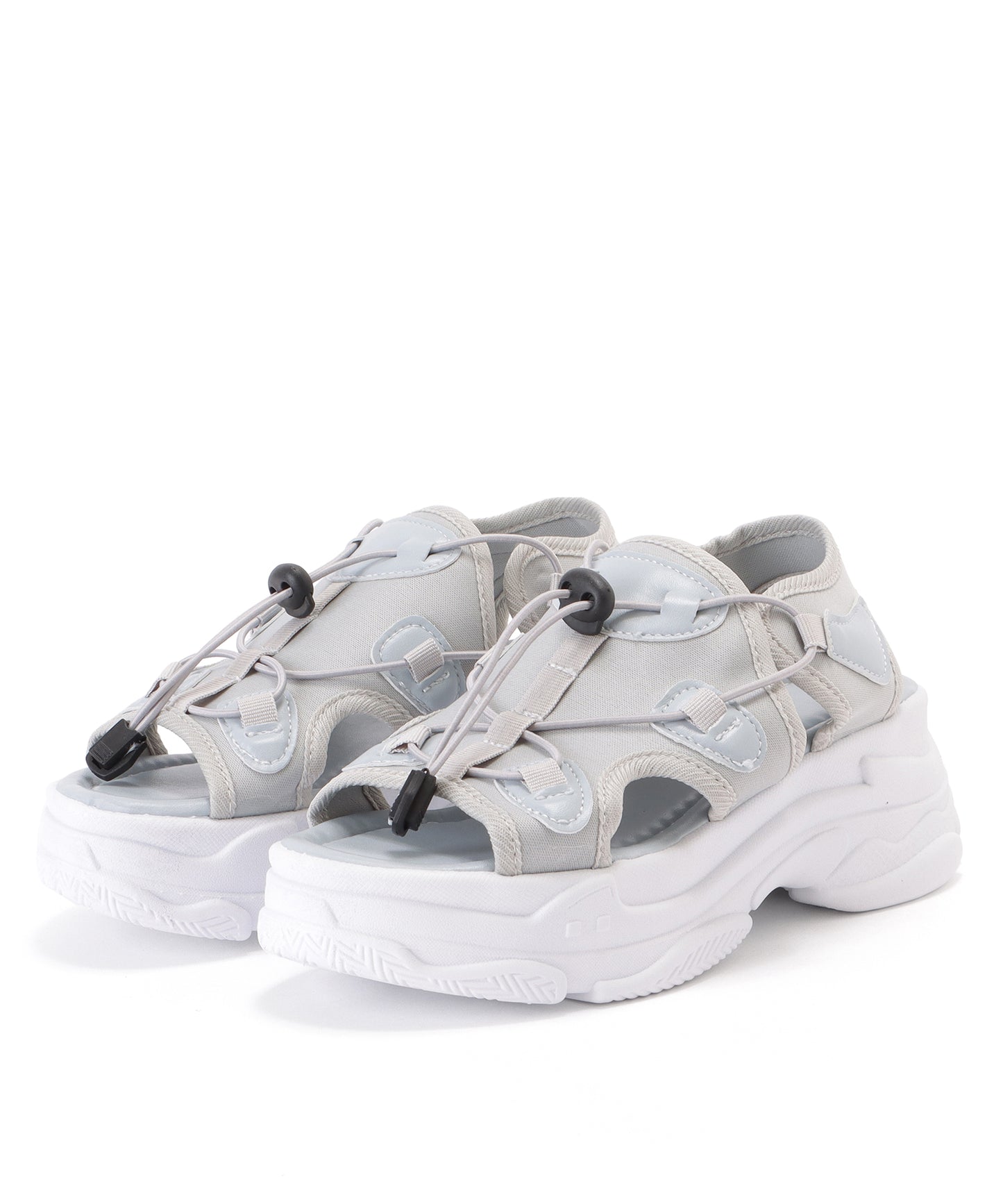 ナローストラップ付き厚底スニーカーサンダル