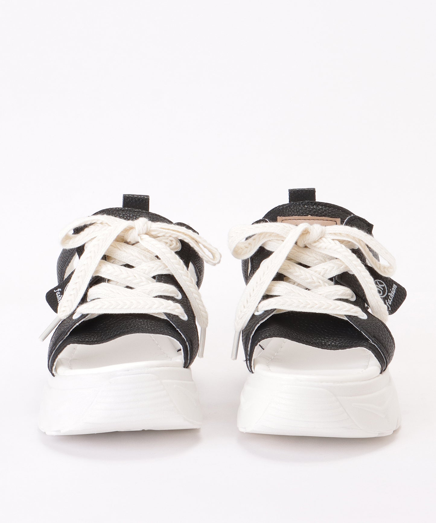 厚底 レースアップ ボリューム スニーカー サンダル