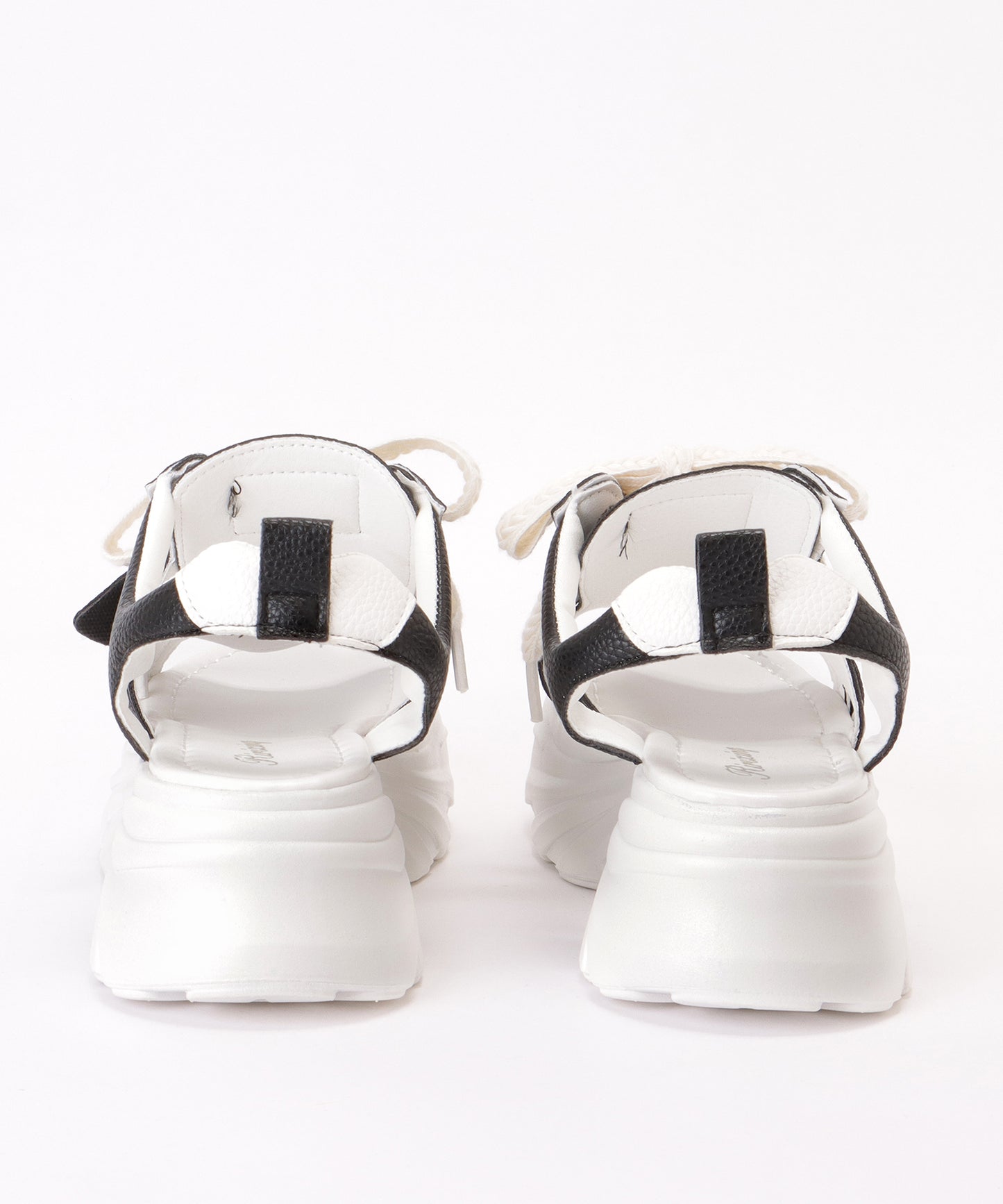 厚底 レースアップ ボリューム スニーカー サンダル