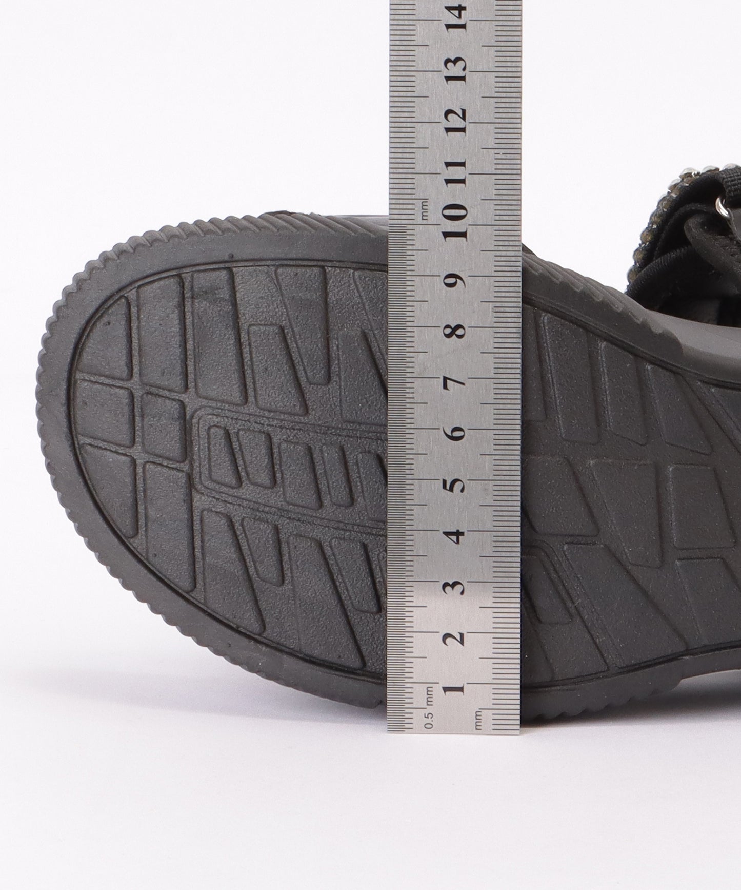 ビジュー付き メッシュ ドッキング 厚底 ストラップ サンダル