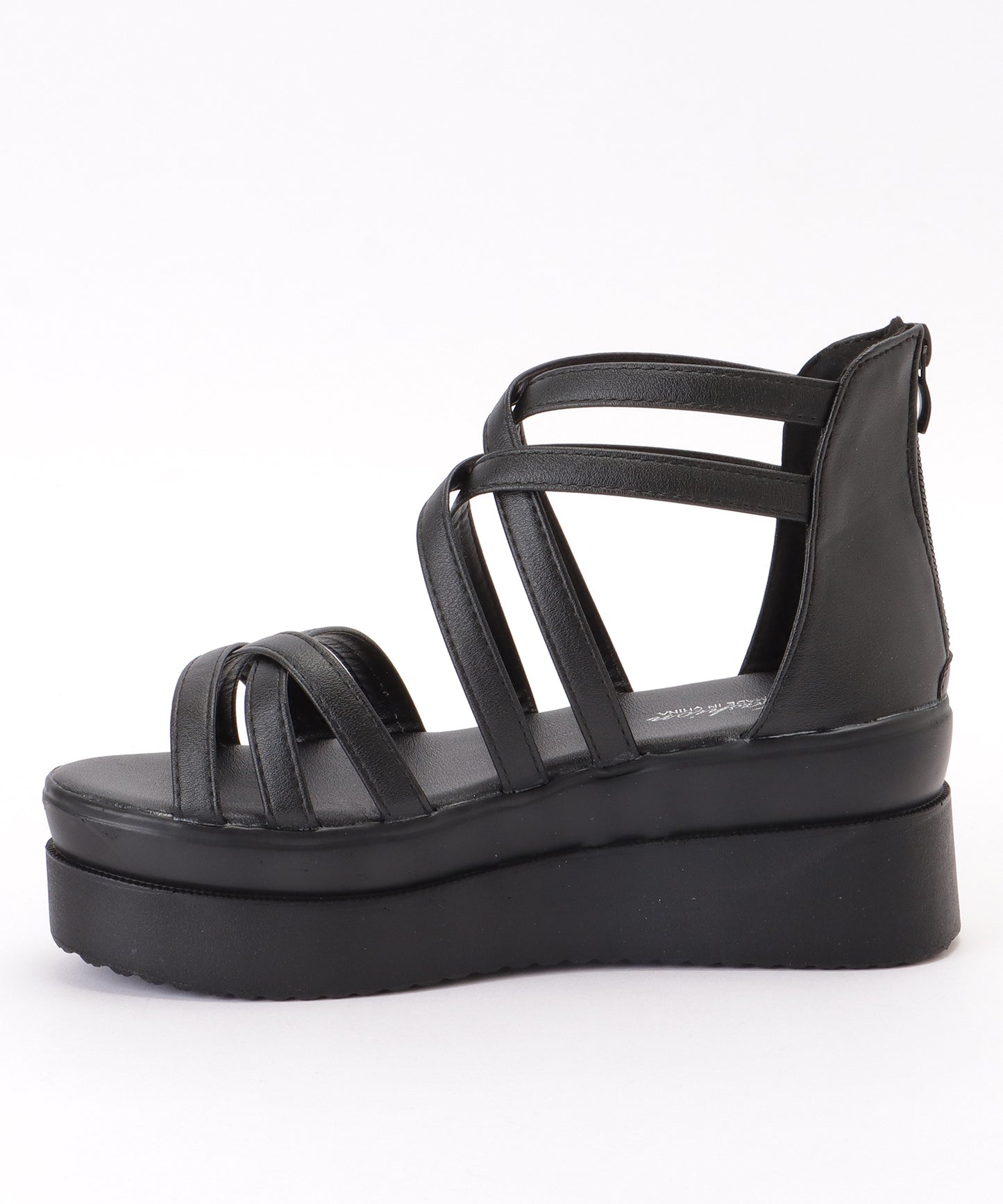 クロス ストラップ 厚底 ハイカット サンダル