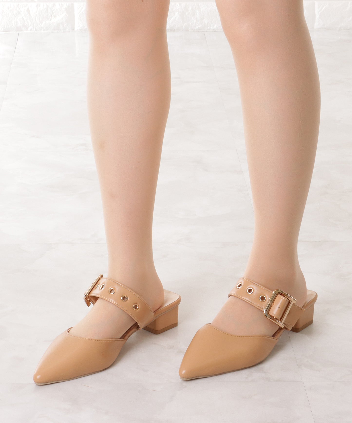 ポインテッド スタッズ ミュール サンダル