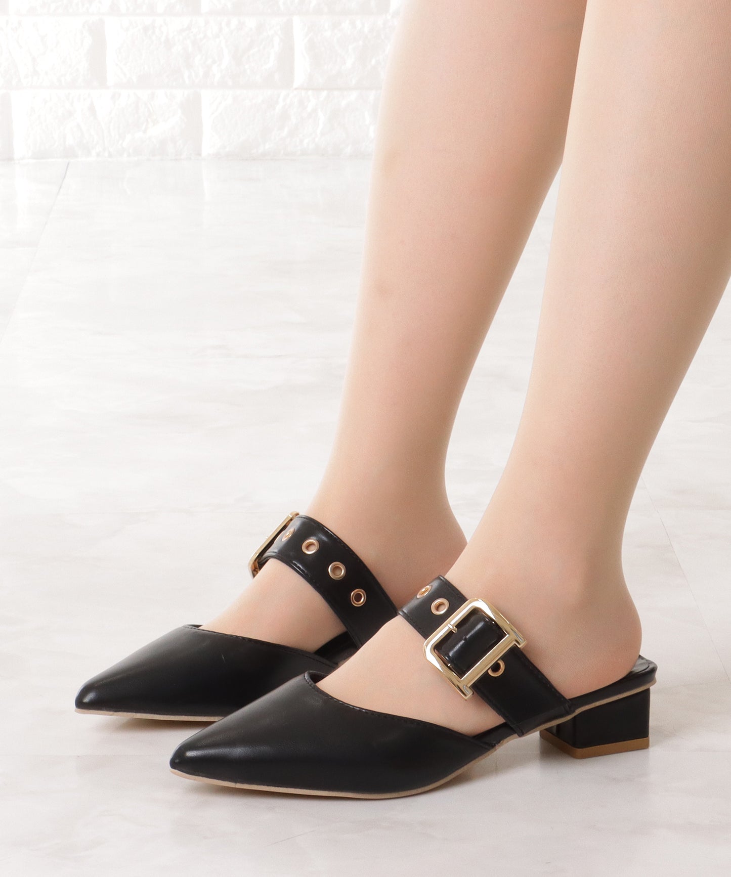 ポインテッド スタッズ ミュール サンダル