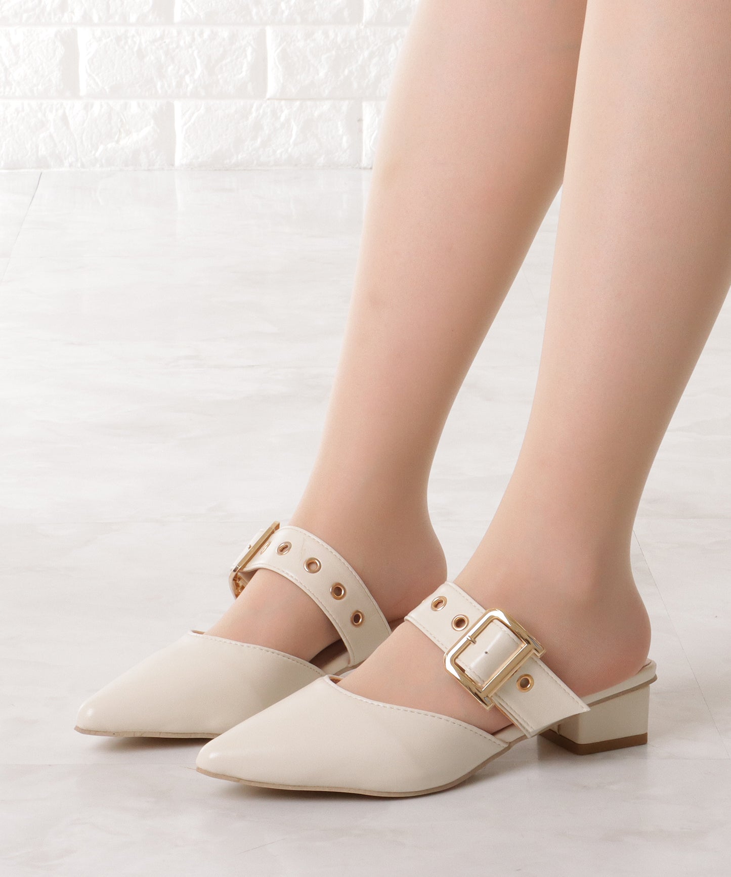 ポインテッド スタッズ ミュール サンダル