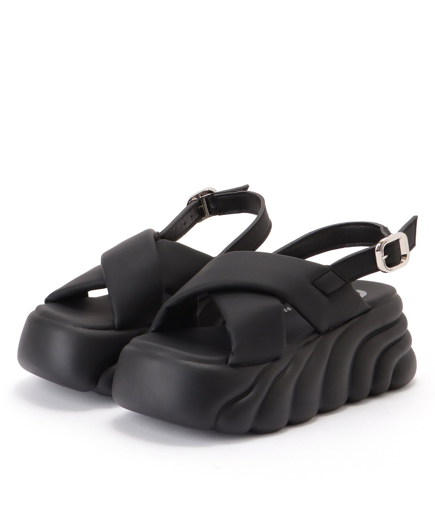 クロス バンド 厚底 ストラップ サンダル