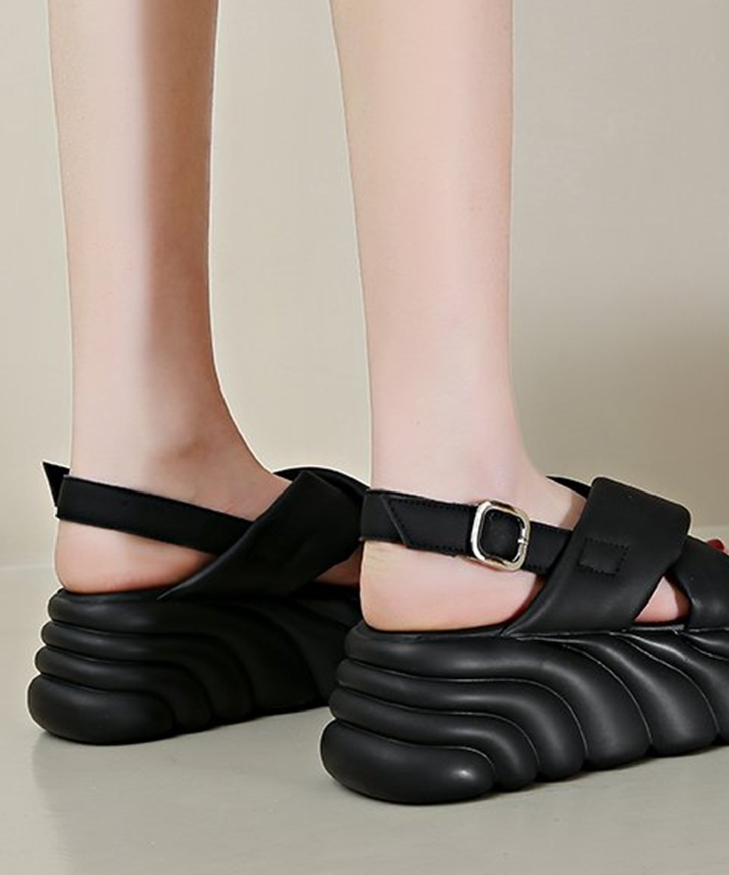 クロス バンド 厚底 ストラップ サンダル