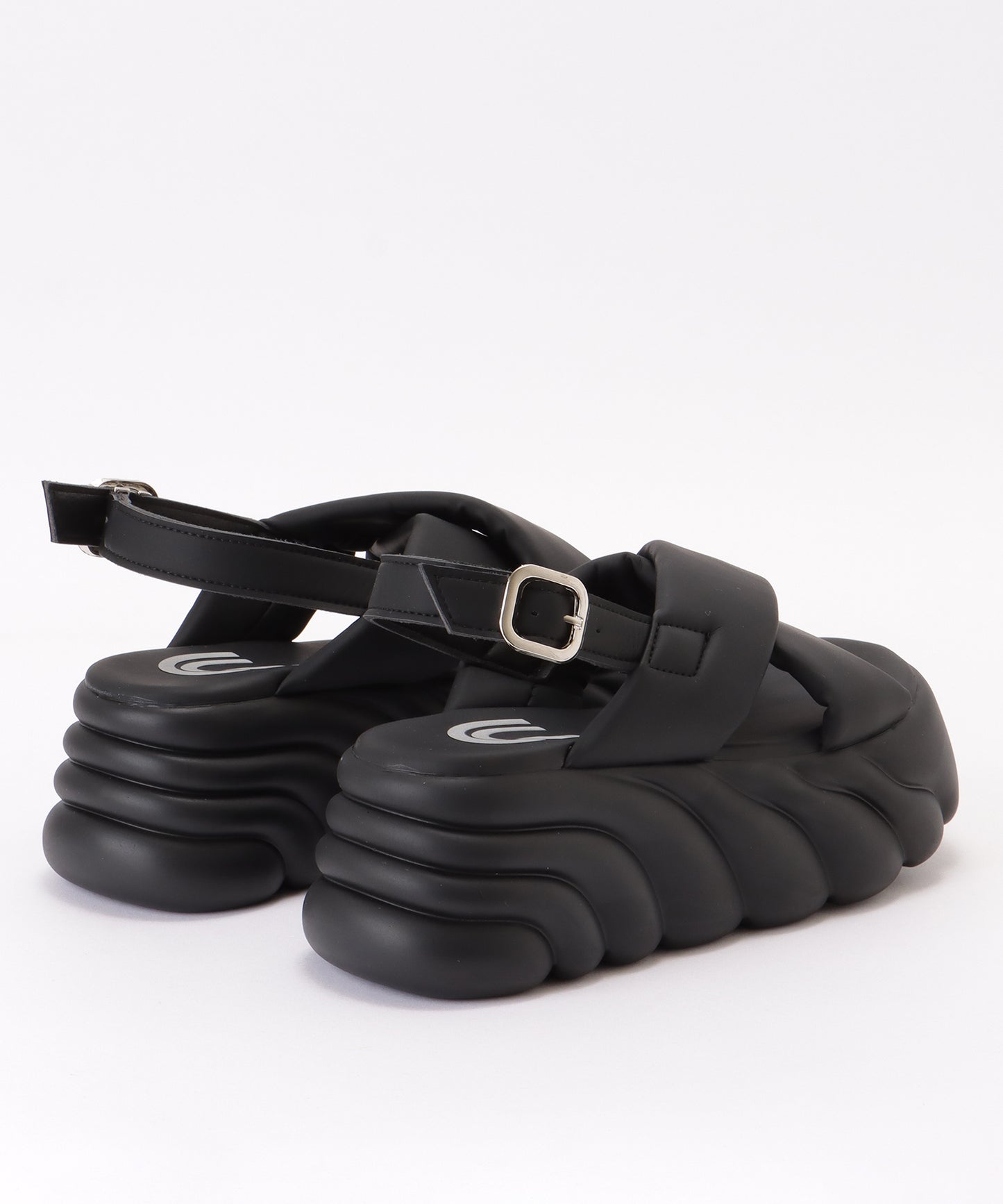 クロス バンド 厚底 ストラップ サンダル