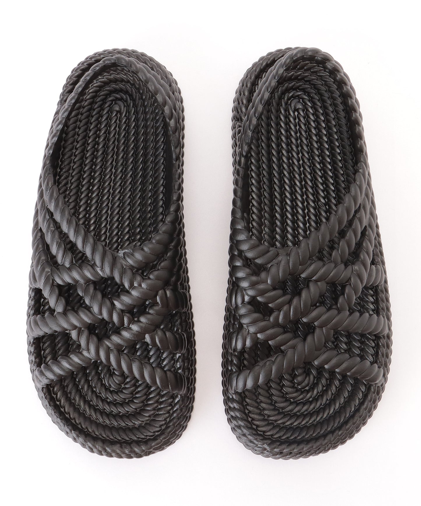 ツイスト メッシュ バックストラップ フラット サンダル