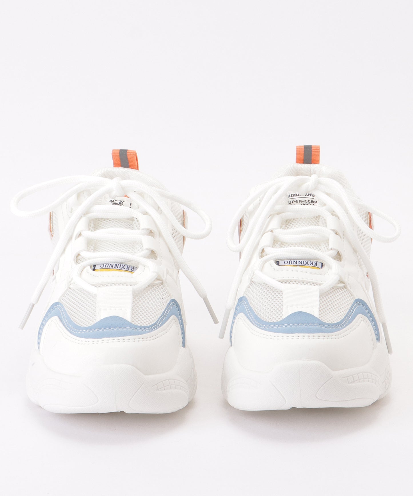 配色 メッシュ レースアップ スニーカー サンダル