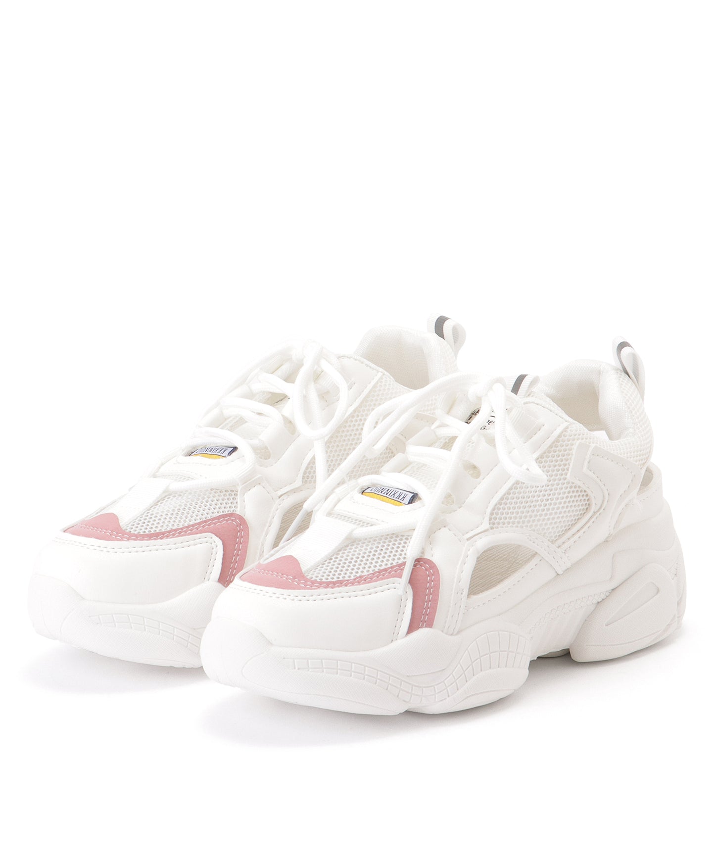 配色 メッシュ レースアップ スニーカー サンダル