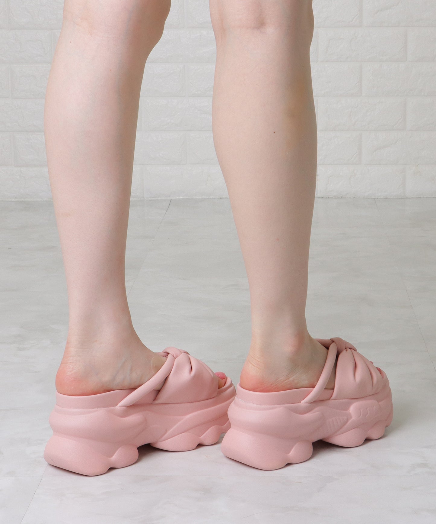 リボン バンド 厚底 ボリューム サンダル