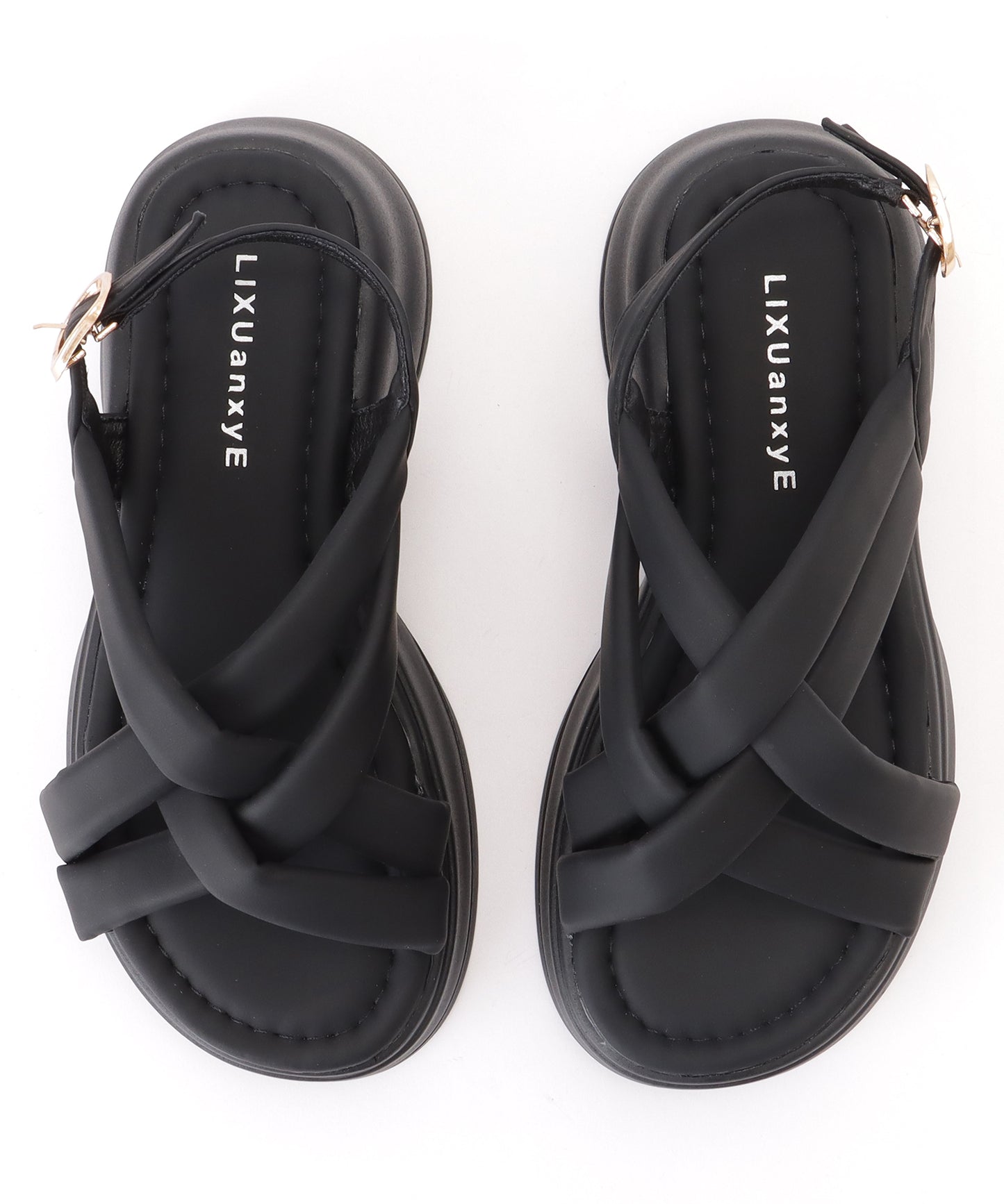 ソフト メッシュ バックストラップ 厚底 サンダル