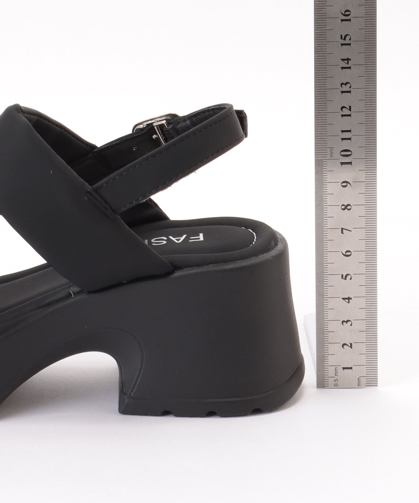 リボンライク バックストラップ 厚底 サンダル