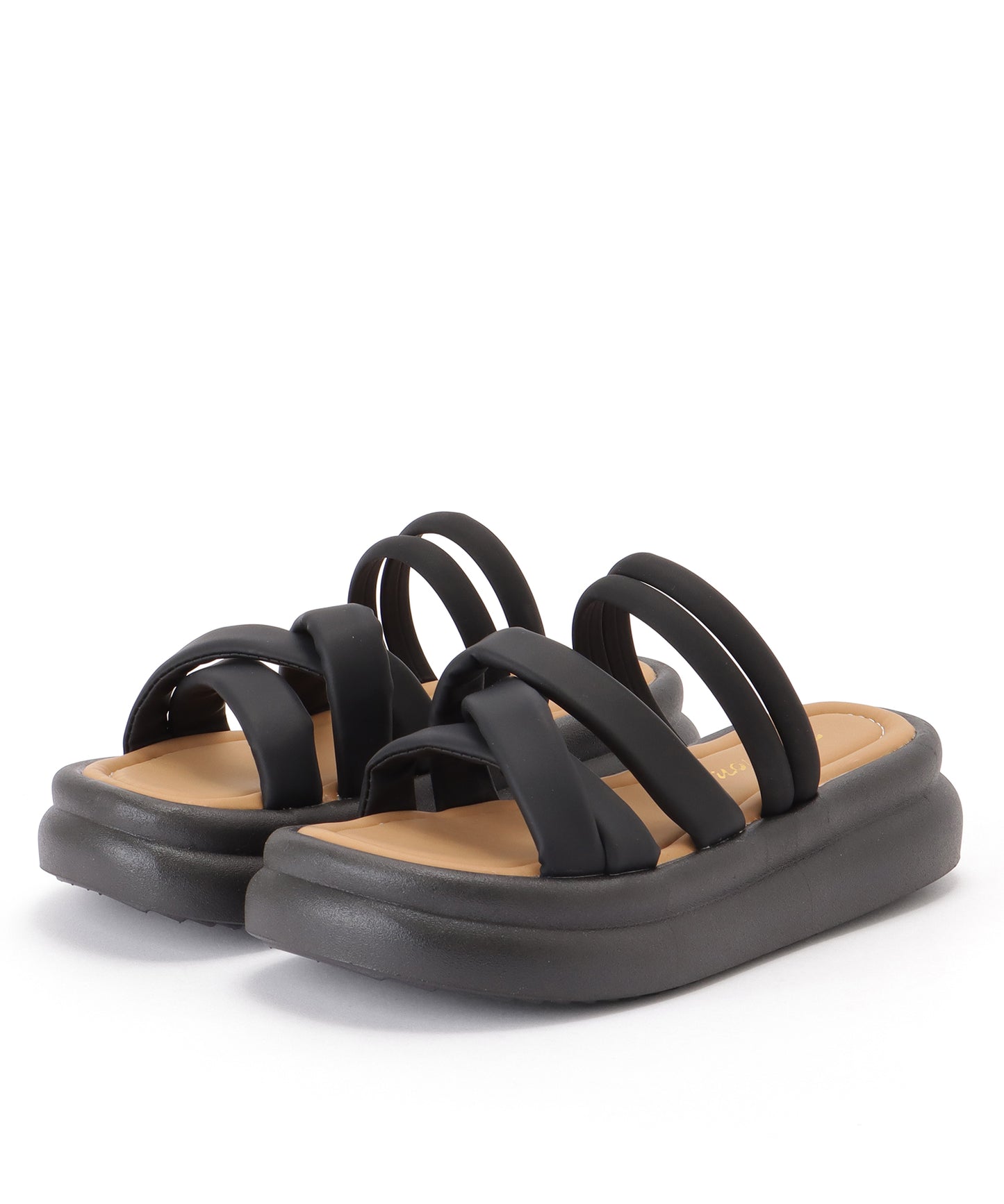 ソフト クロス ストラップ コンフォート フラット サンダル