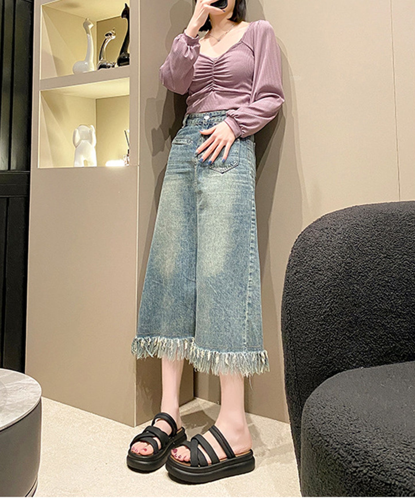 ソフト クロス ストラップ コンフォート フラット サンダル