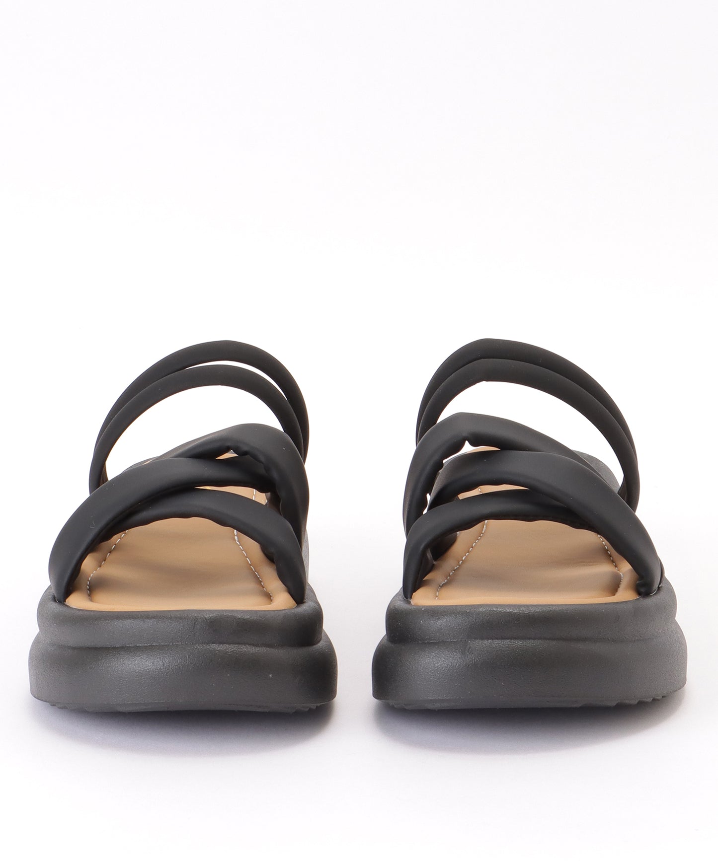 ソフト クロス ストラップ コンフォート フラット サンダル