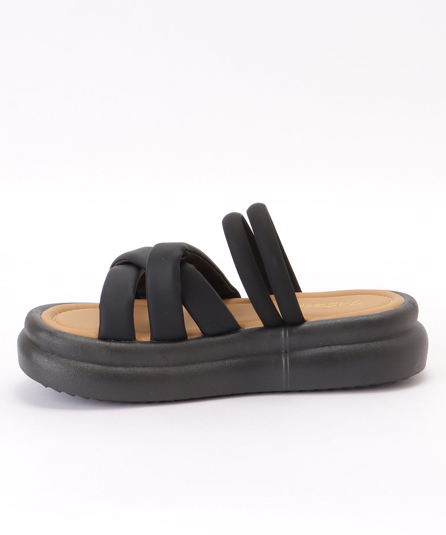 ソフト クロス ストラップ コンフォート フラット サンダル