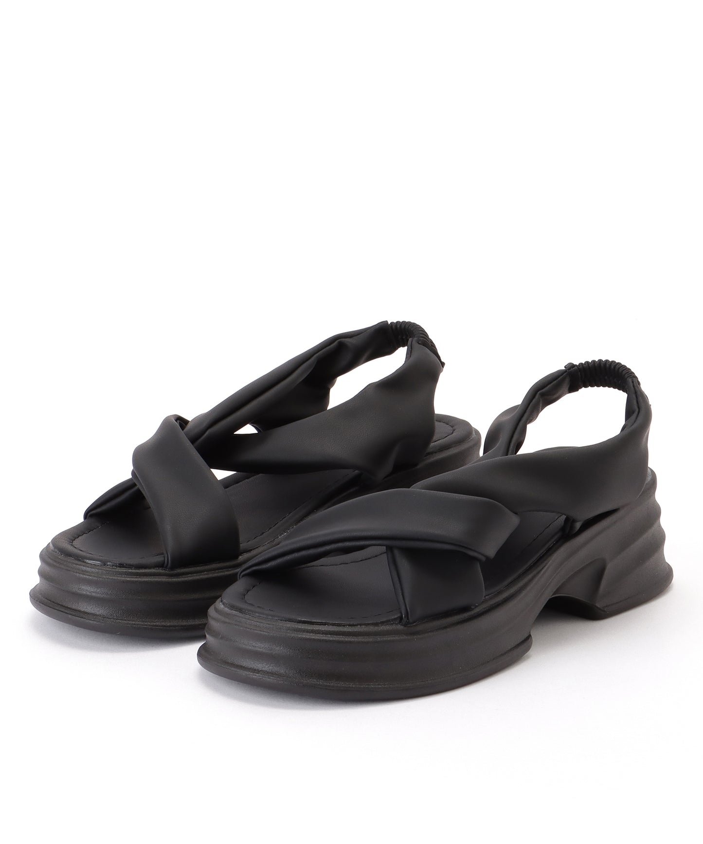 クロス ストラップ 厚底 コンフォート サンダル