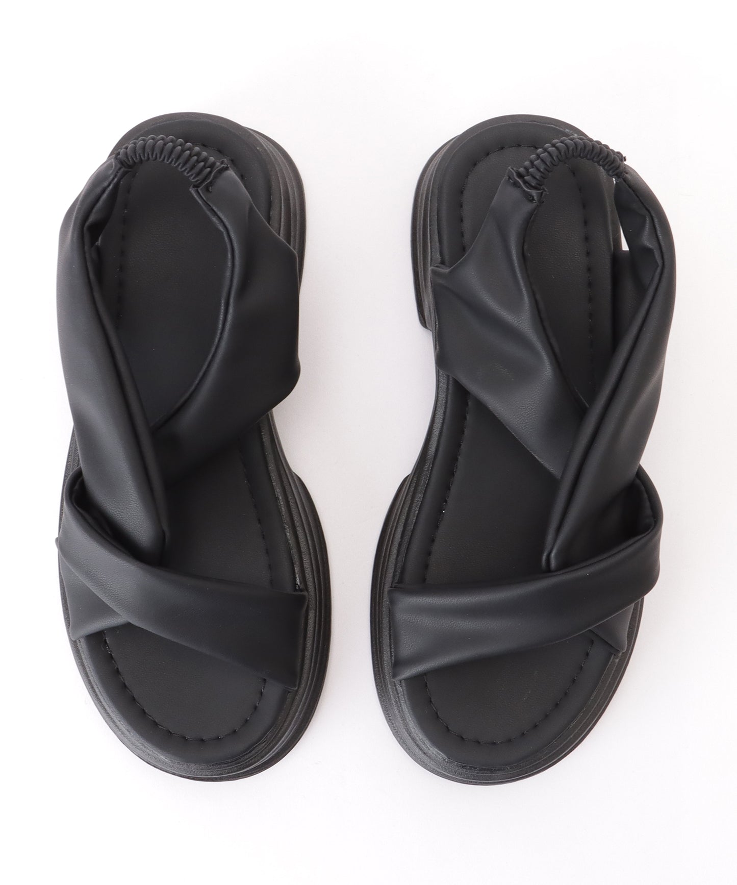 クロス ストラップ 厚底 コンフォート サンダル