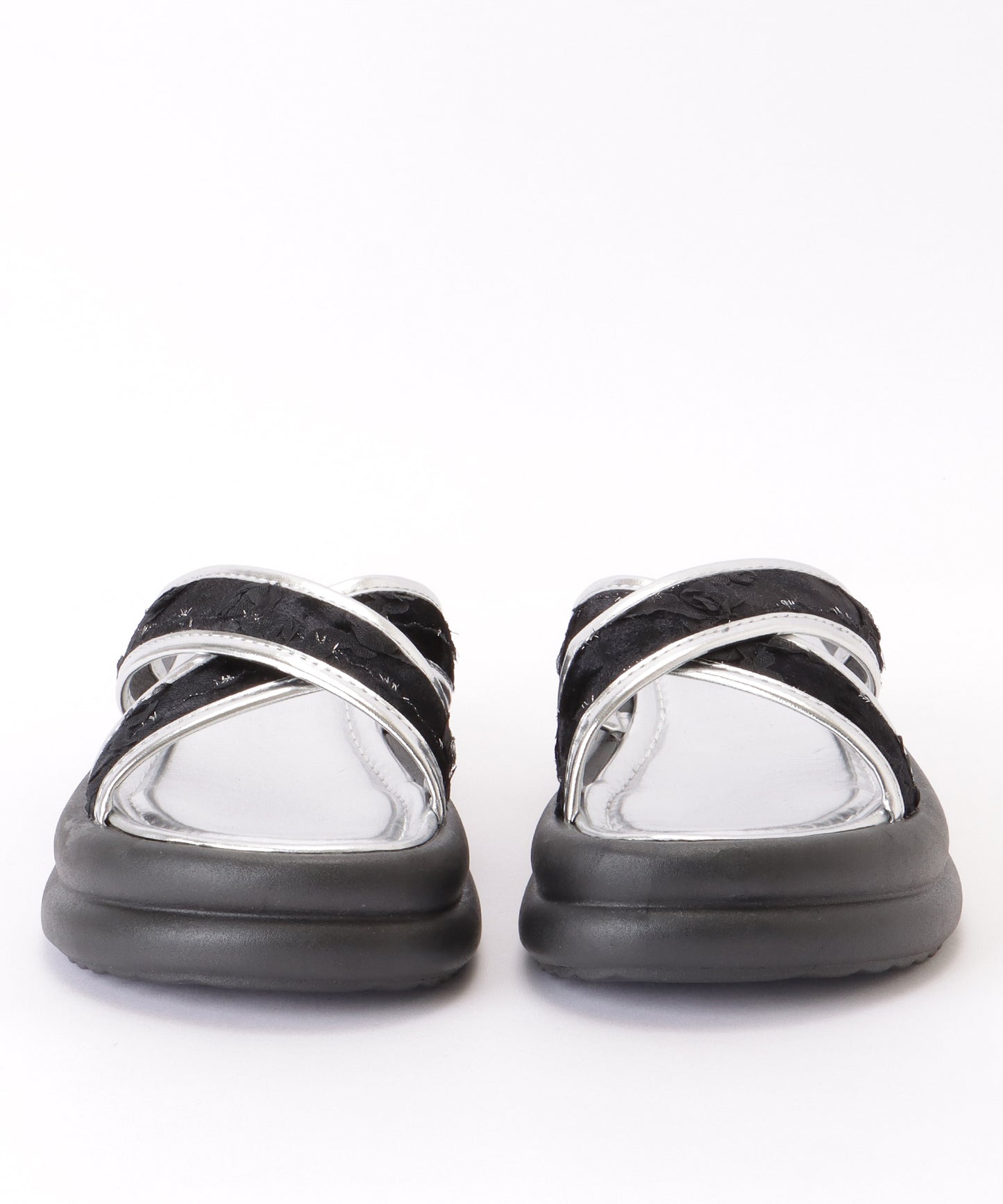 レース クロス ベルト 厚底 コンフォート サンダル