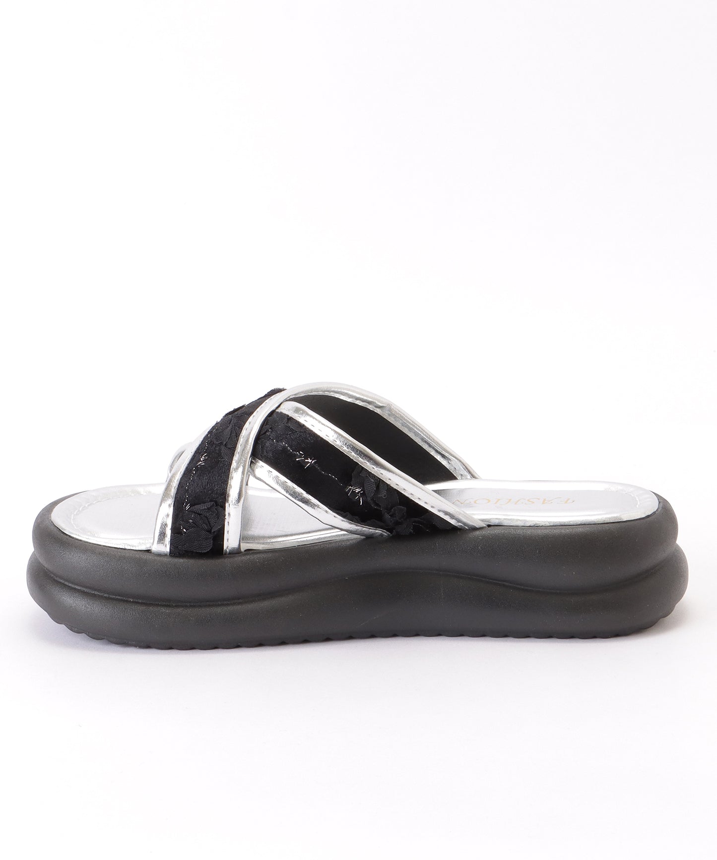 レース クロス ベルト 厚底 コンフォート サンダル