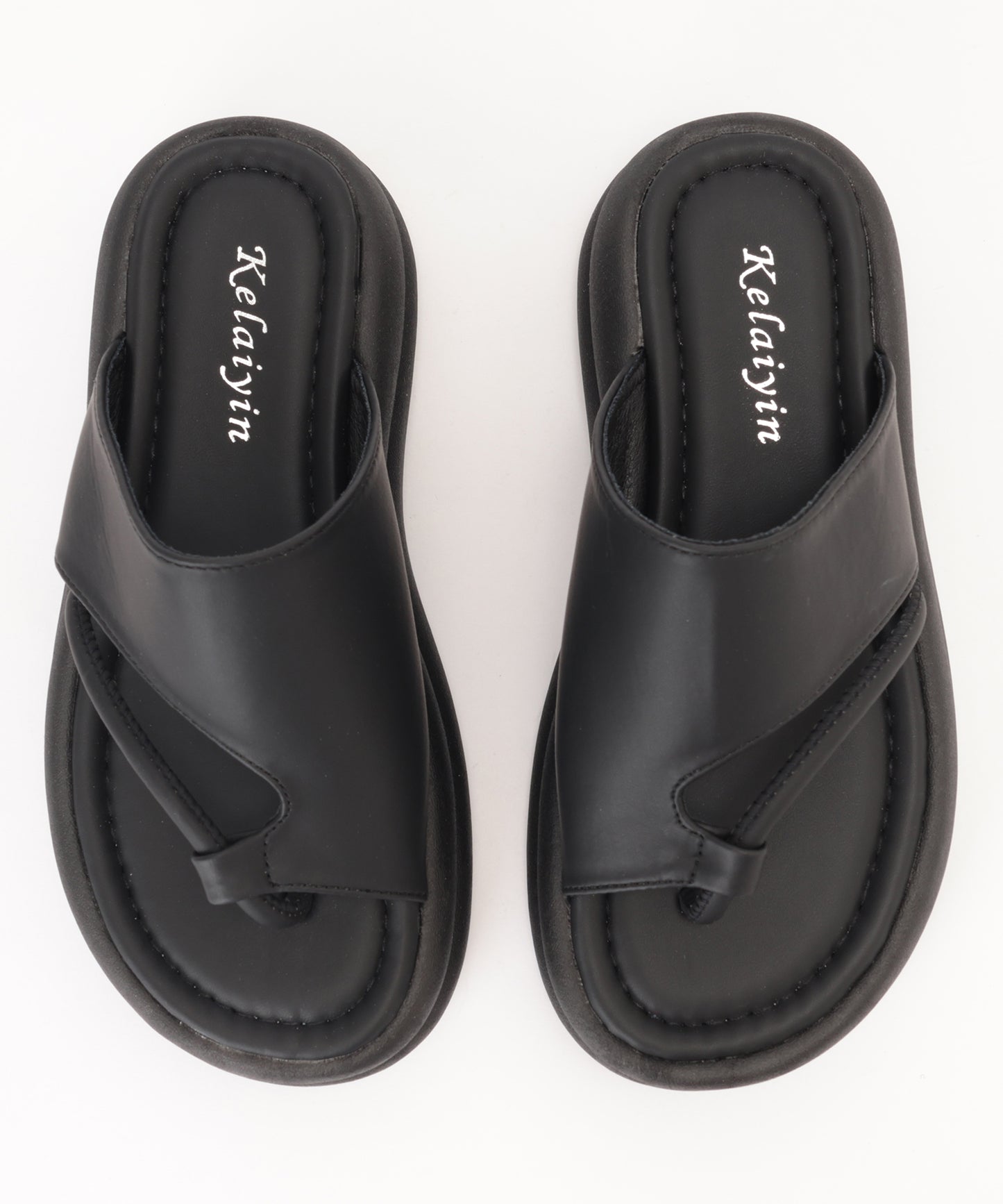 アシンメトリー スライド トング 厚底 サンダル