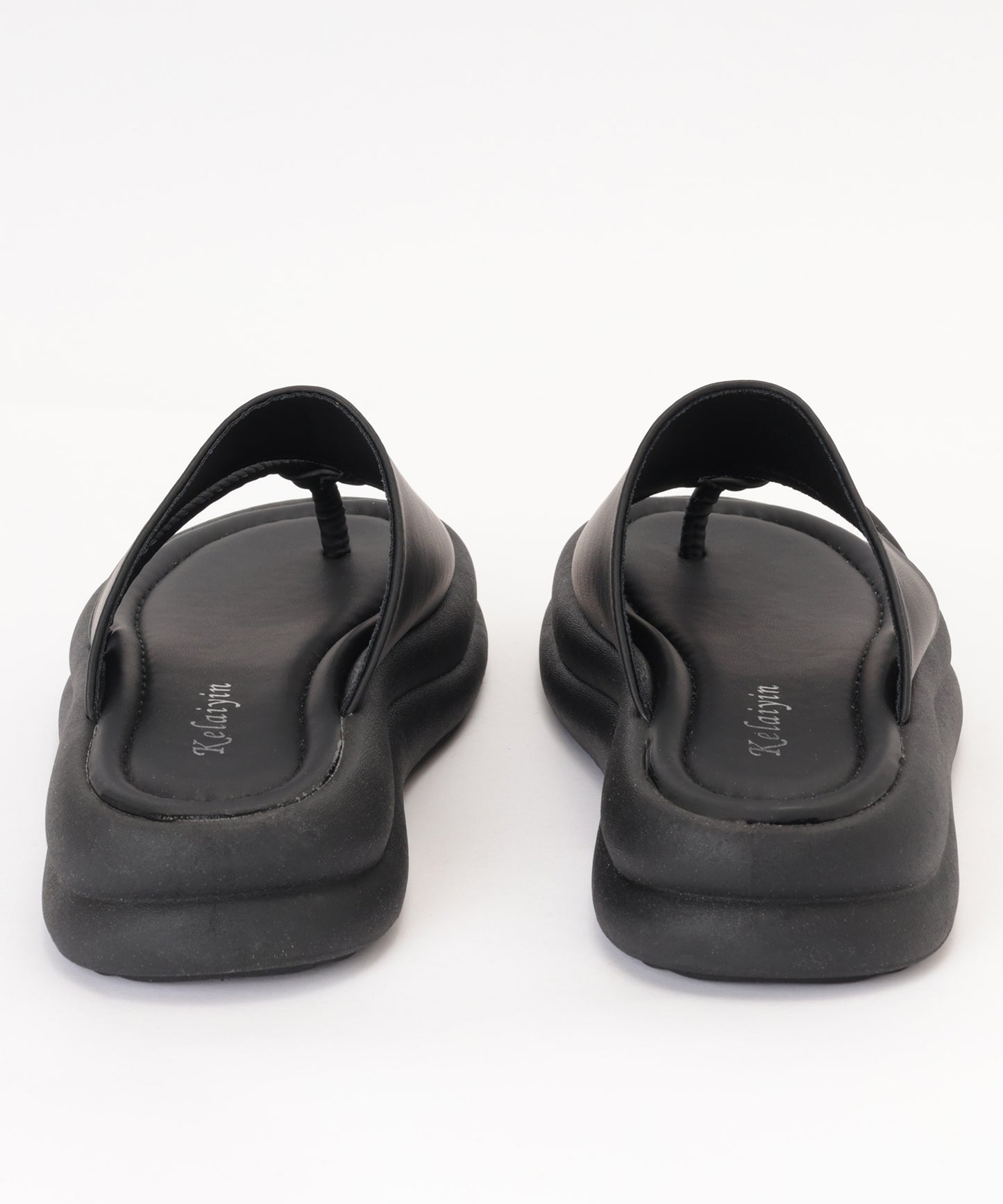 アシンメトリー スライド トング 厚底 サンダル