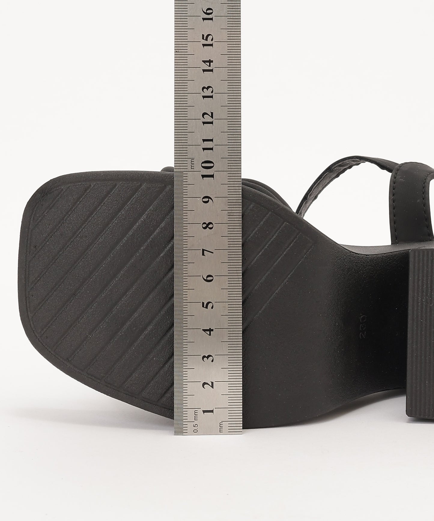 レザー調 クロス ストラップ プラットフォーム 厚底 太ヒール サンダル