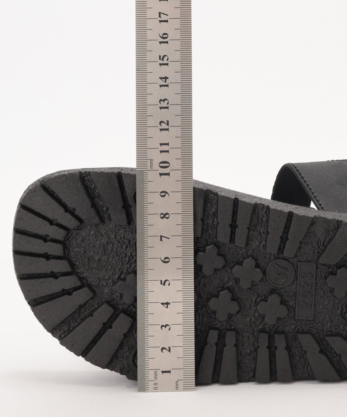 レザー調 ダブルベルト バックストラップ 厚底 スポーツ サンダル