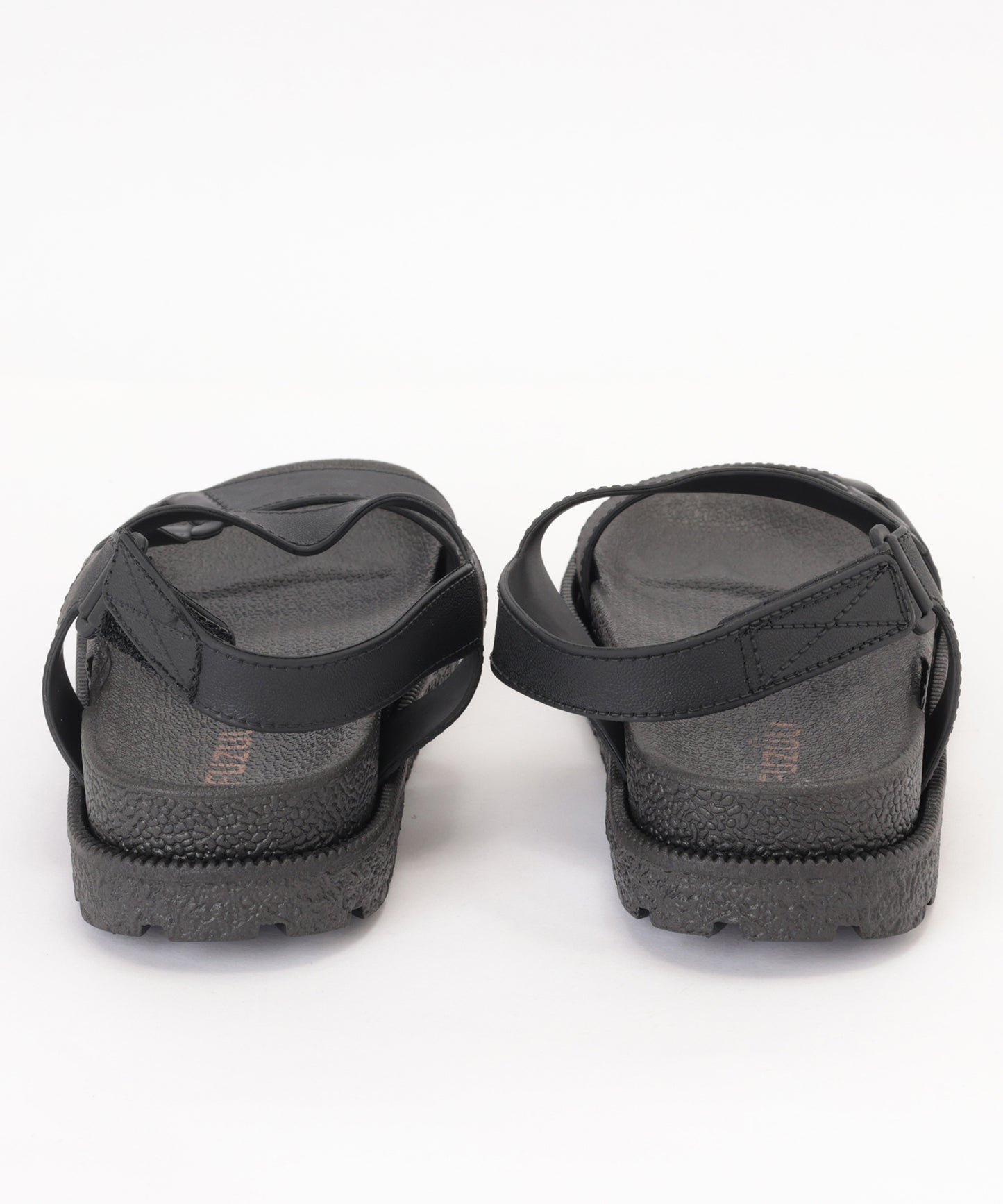 レザー調 ダブルベルト バックストラップ 厚底 スポーツ サンダル