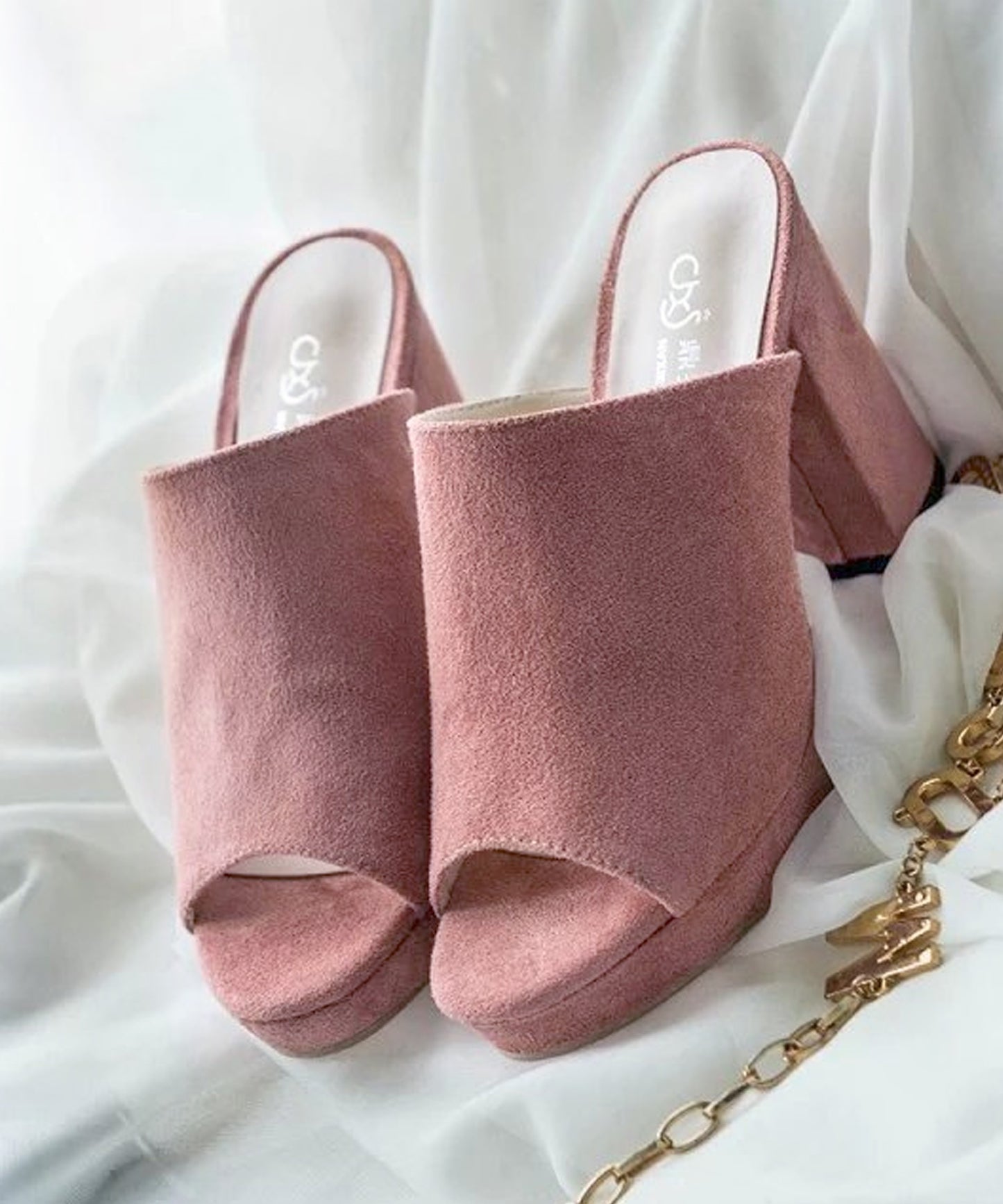 ハイヒールミュールサンダル