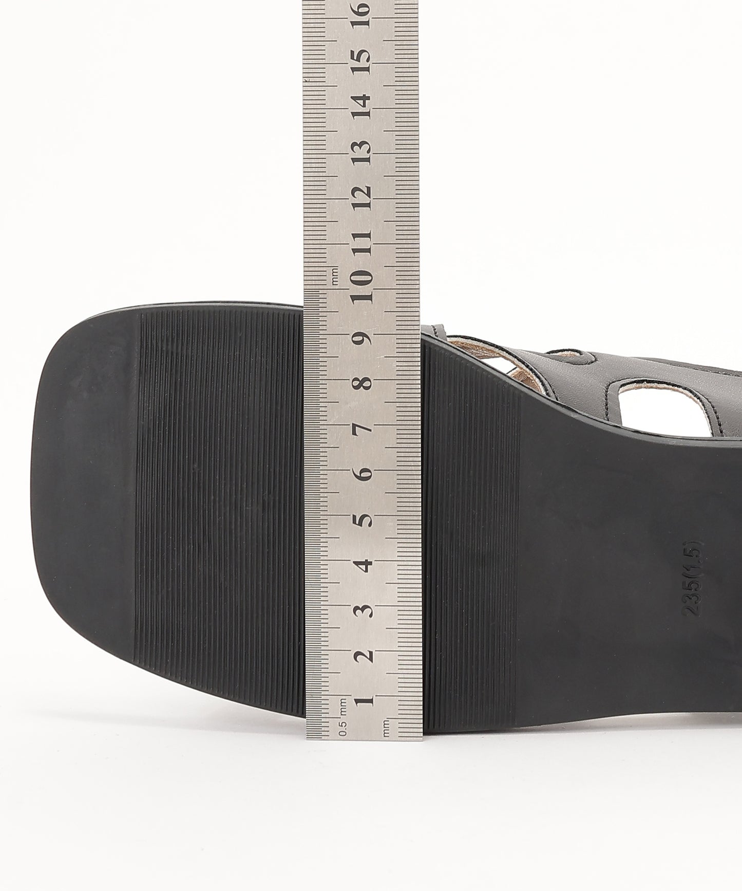 レザー調 クロス バックストラップ フラット サンダル