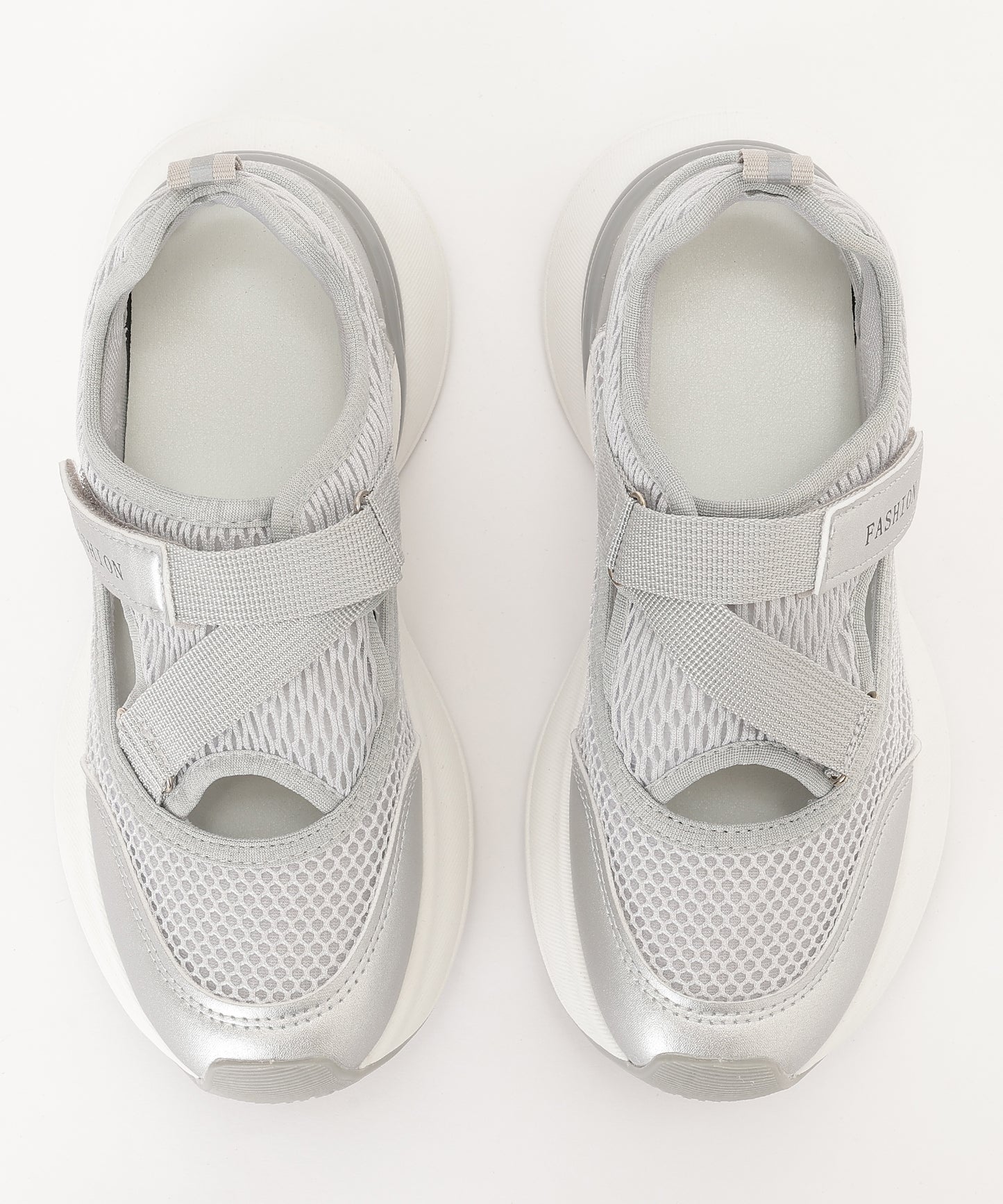 メッシュ ベルト付き 厚底 スニーカー サンダル