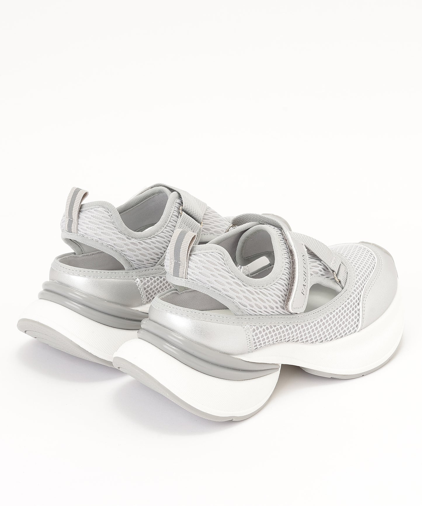 メッシュ ベルト付き 厚底 スニーカー サンダル