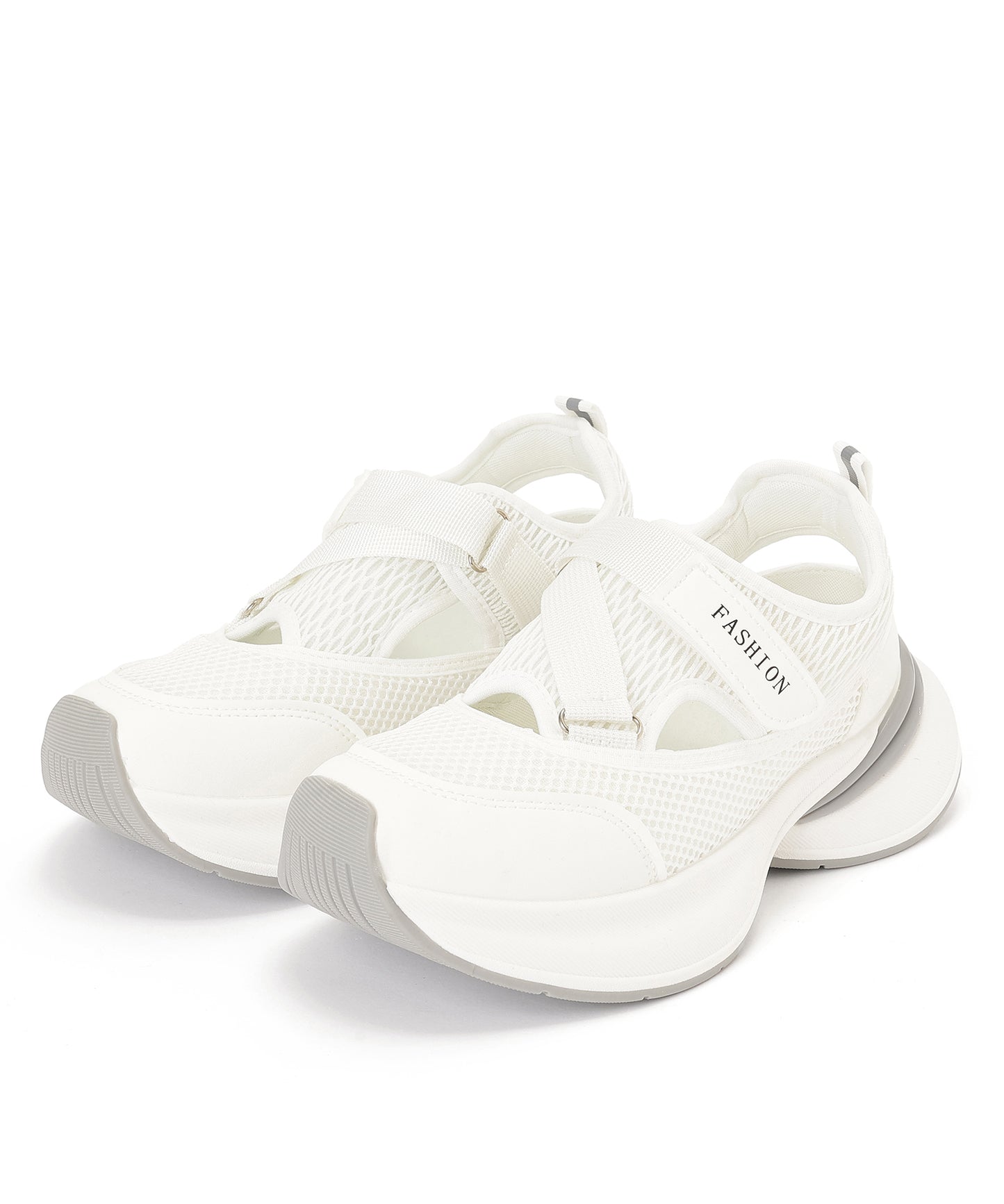 メッシュ ベルト付き 厚底 スニーカー サンダル