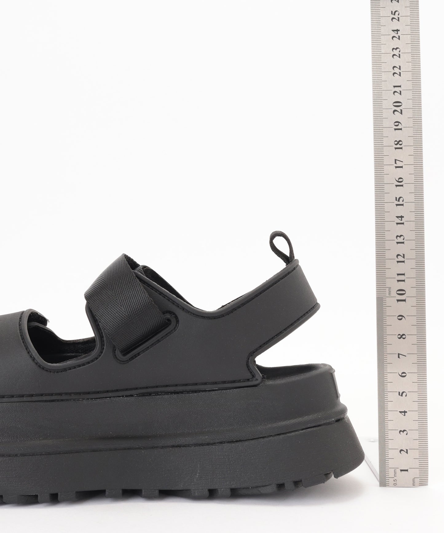 レザー調 ベルクロ 厚底 スポーツ サンダル