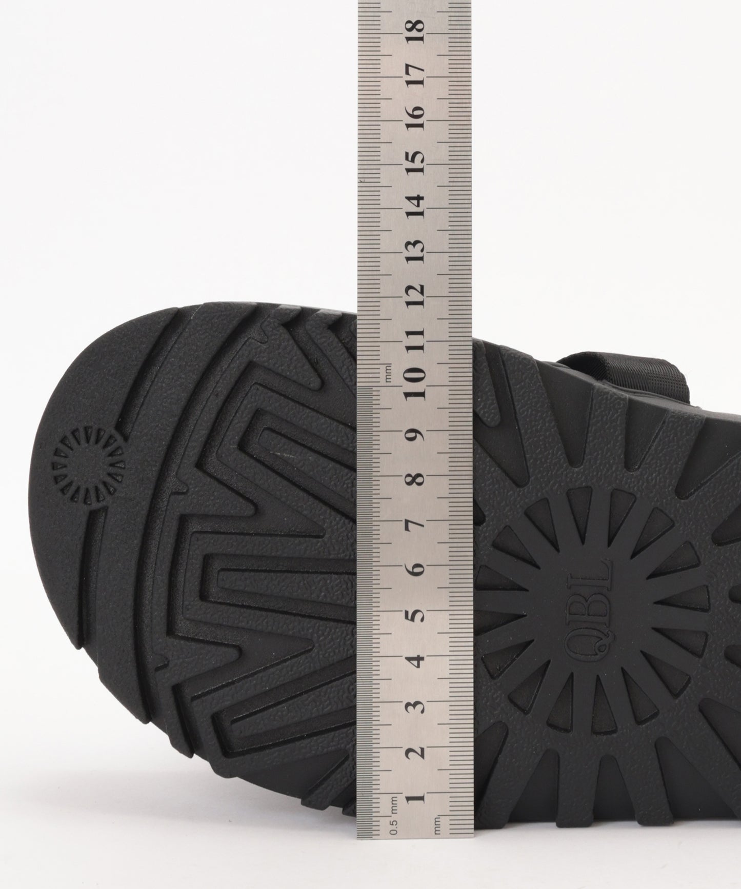 レザー調 ベルクロ 厚底 スポーツ サンダル