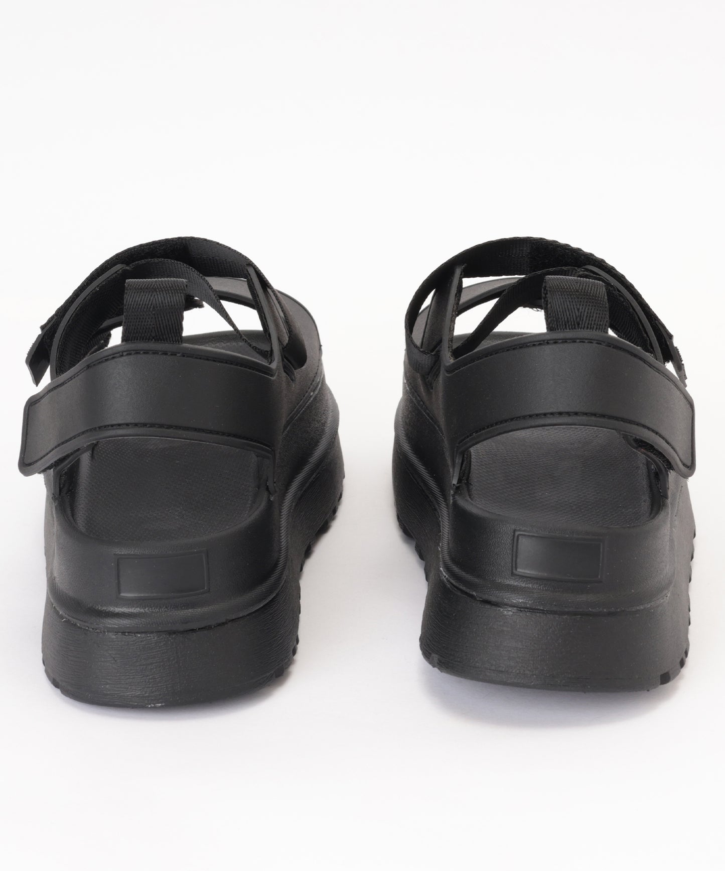 レザー調 ベルクロ 厚底 スポーツ サンダル