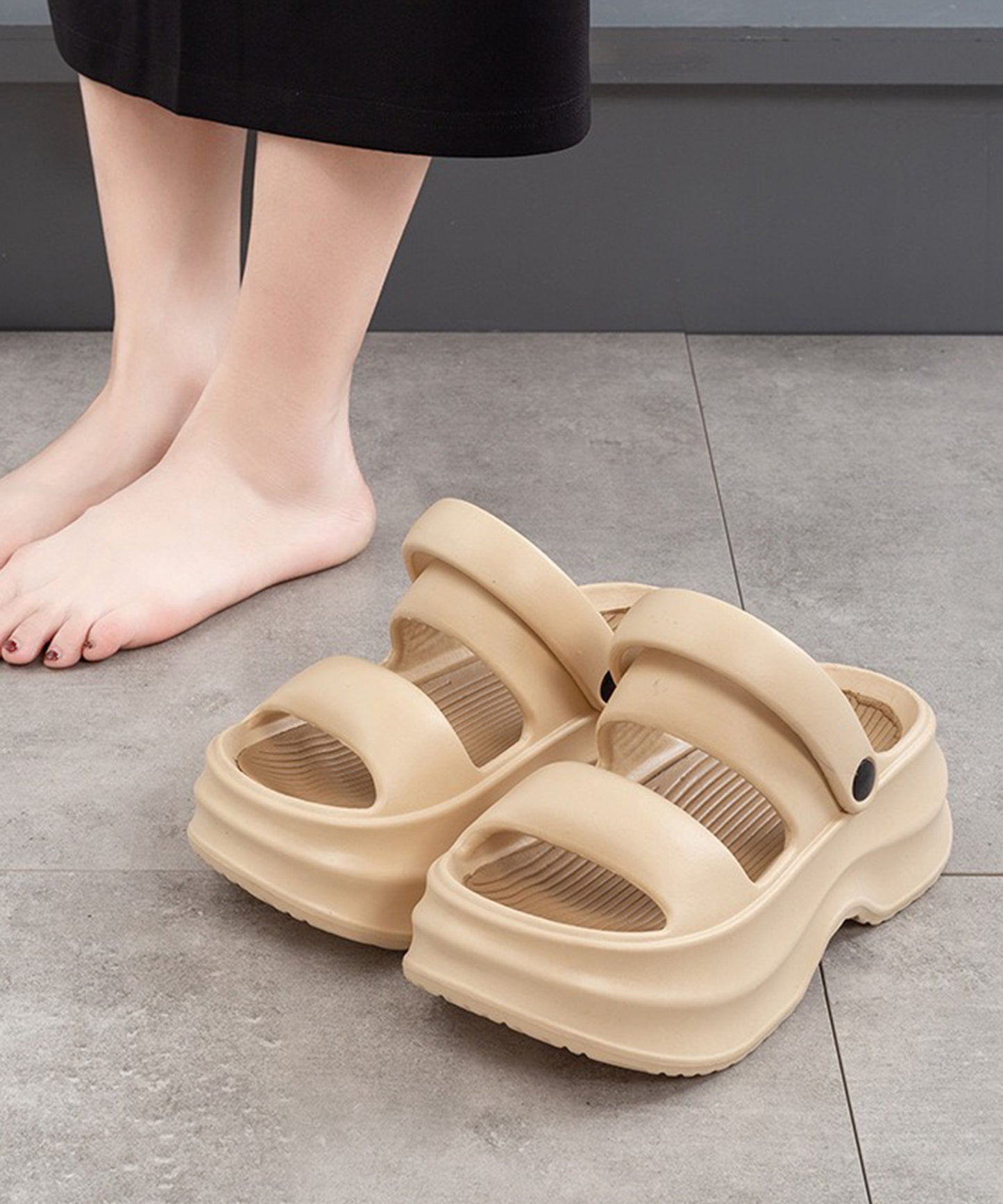 2WAY バックストラップ付き EVA 厚底 サンダル