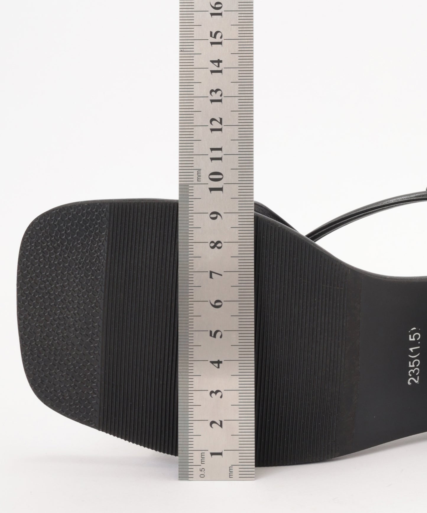 レザー調 アシンメトリー クロス バックストラップ ヒール サンダル