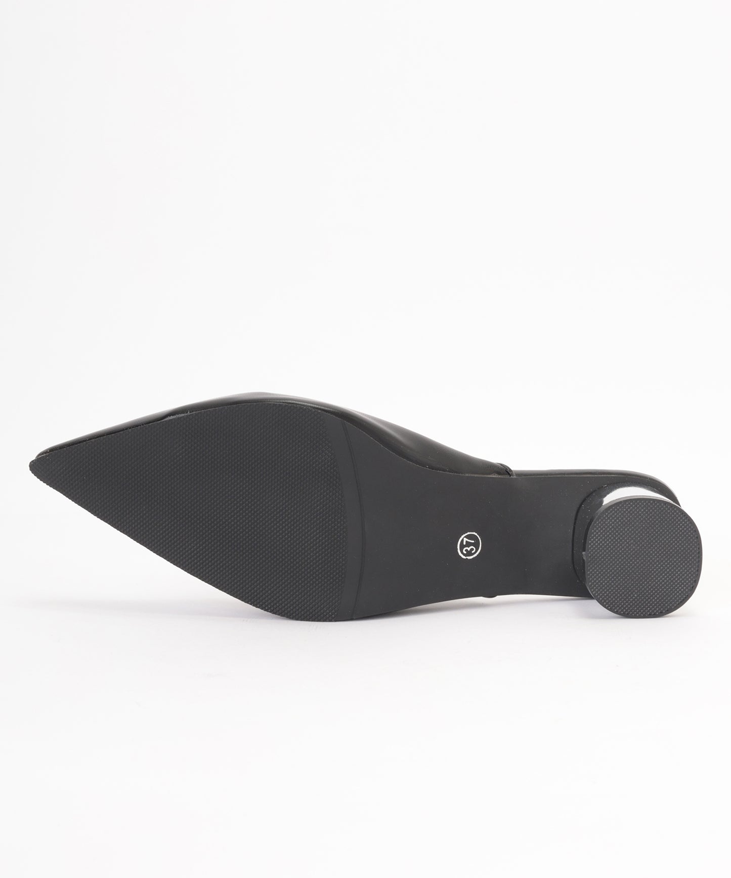 ゴールド メタル ストラップ ポインテッドトゥ ミュール ヒール サンダル