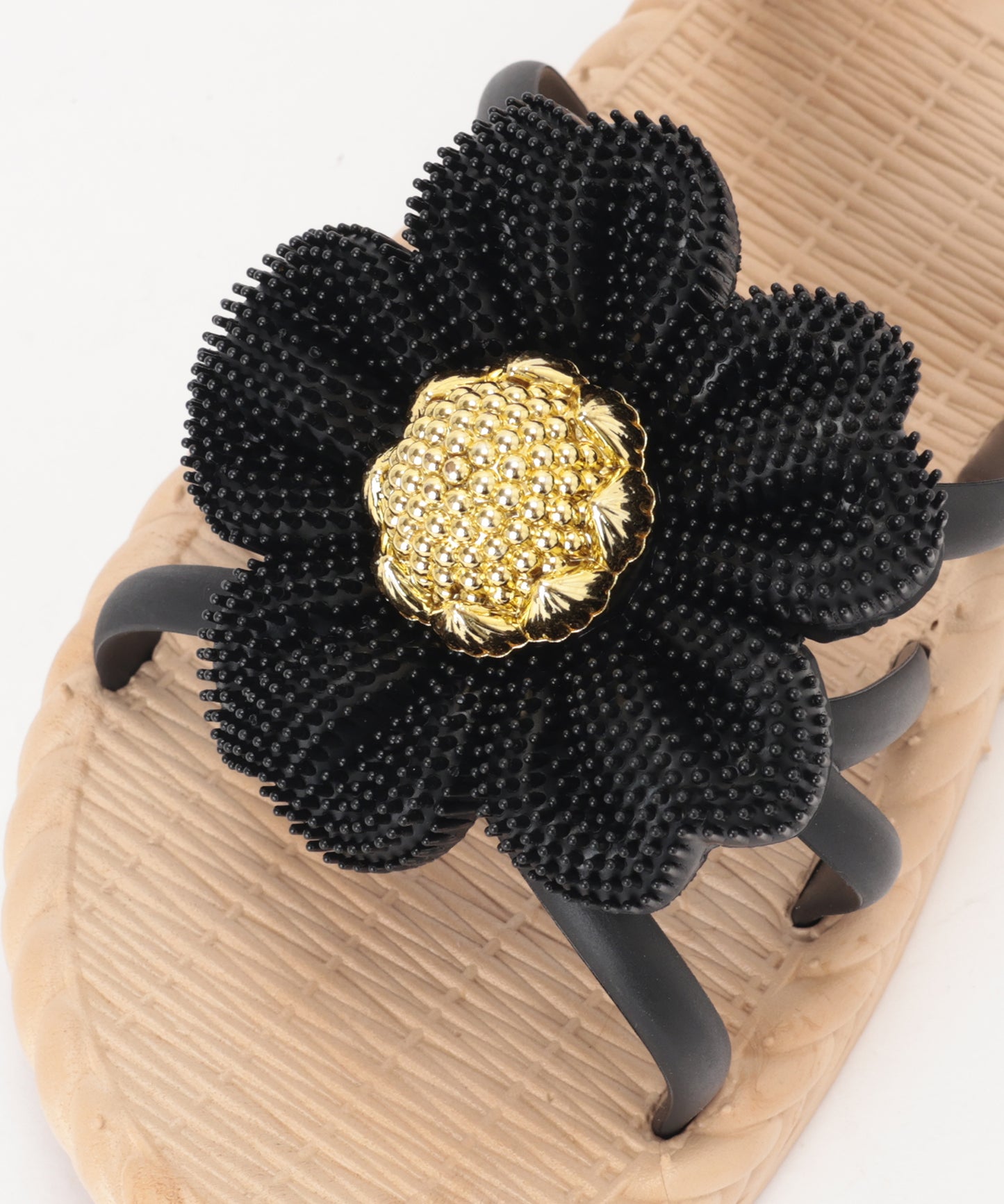 2WAY ビッグ フラワー ストラップ エスパドリーユ風 サンダル