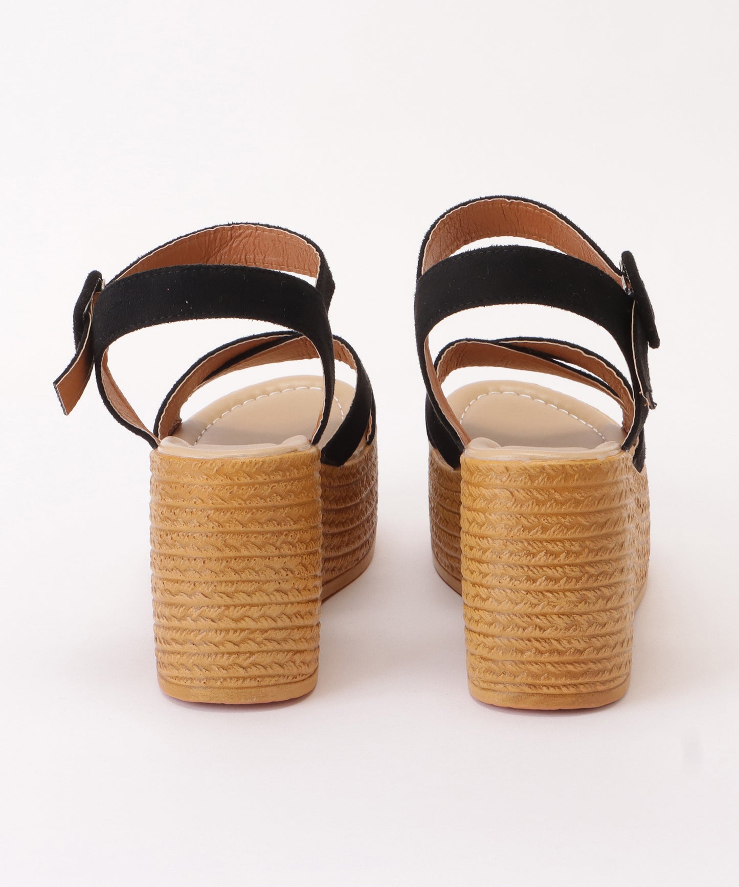 スエード調ウェッジソールサンダル