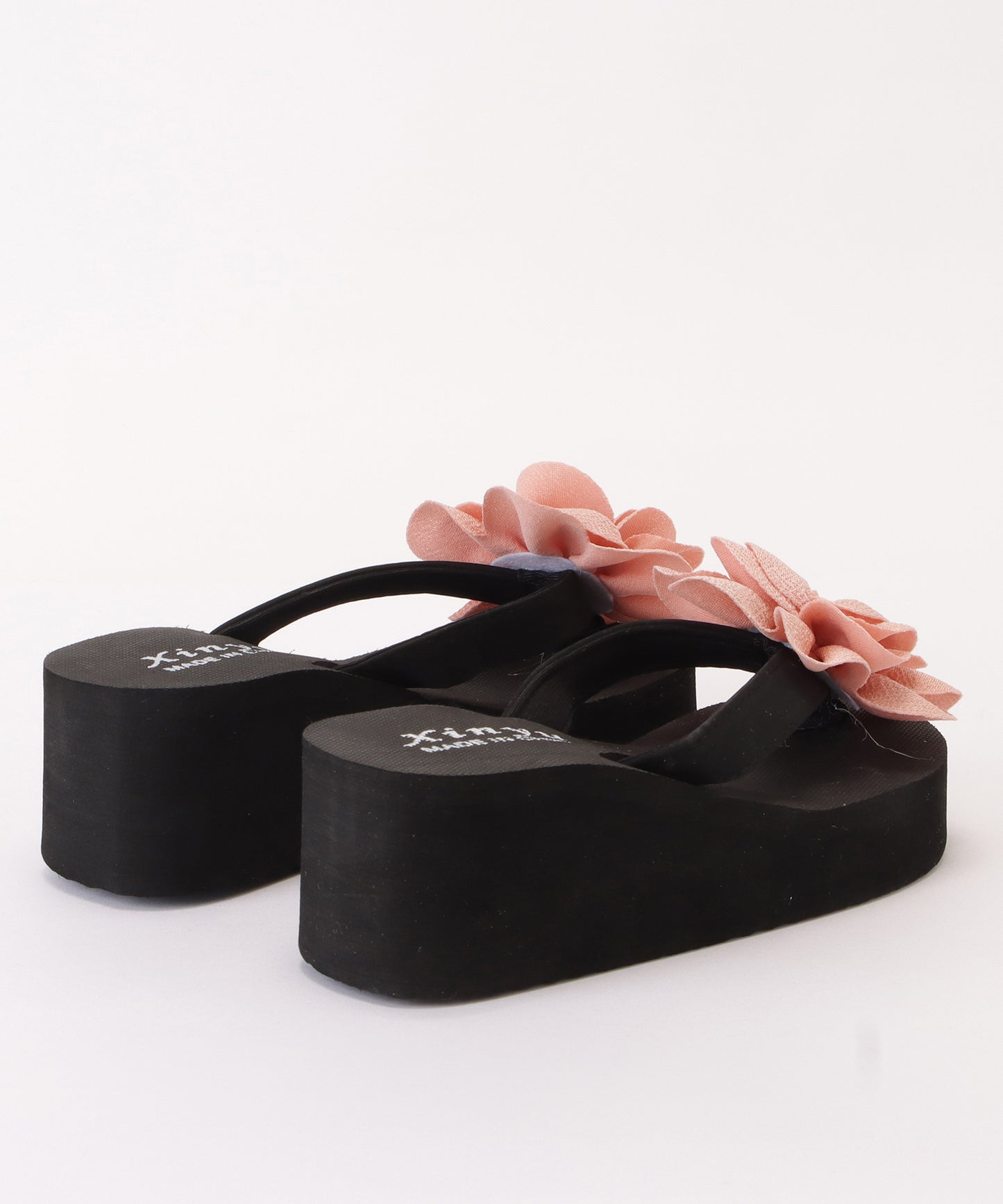 厚底フラワービーチサンダル