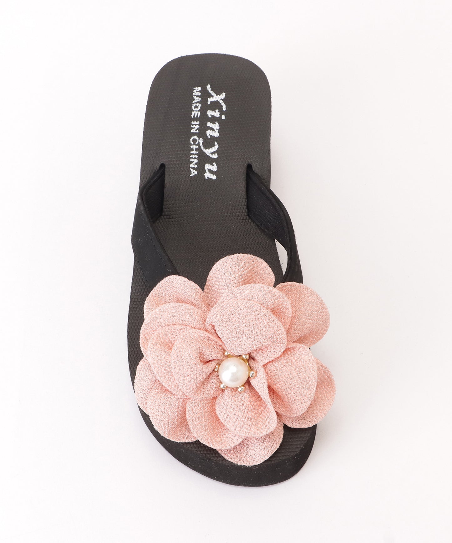 厚底フラワービーチサンダル