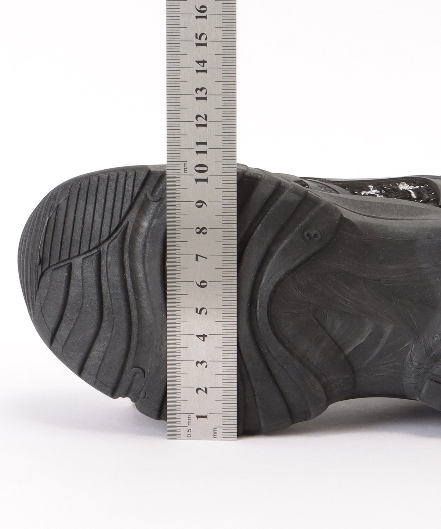 ミックス ツイード レースアップ 厚底 シューズ