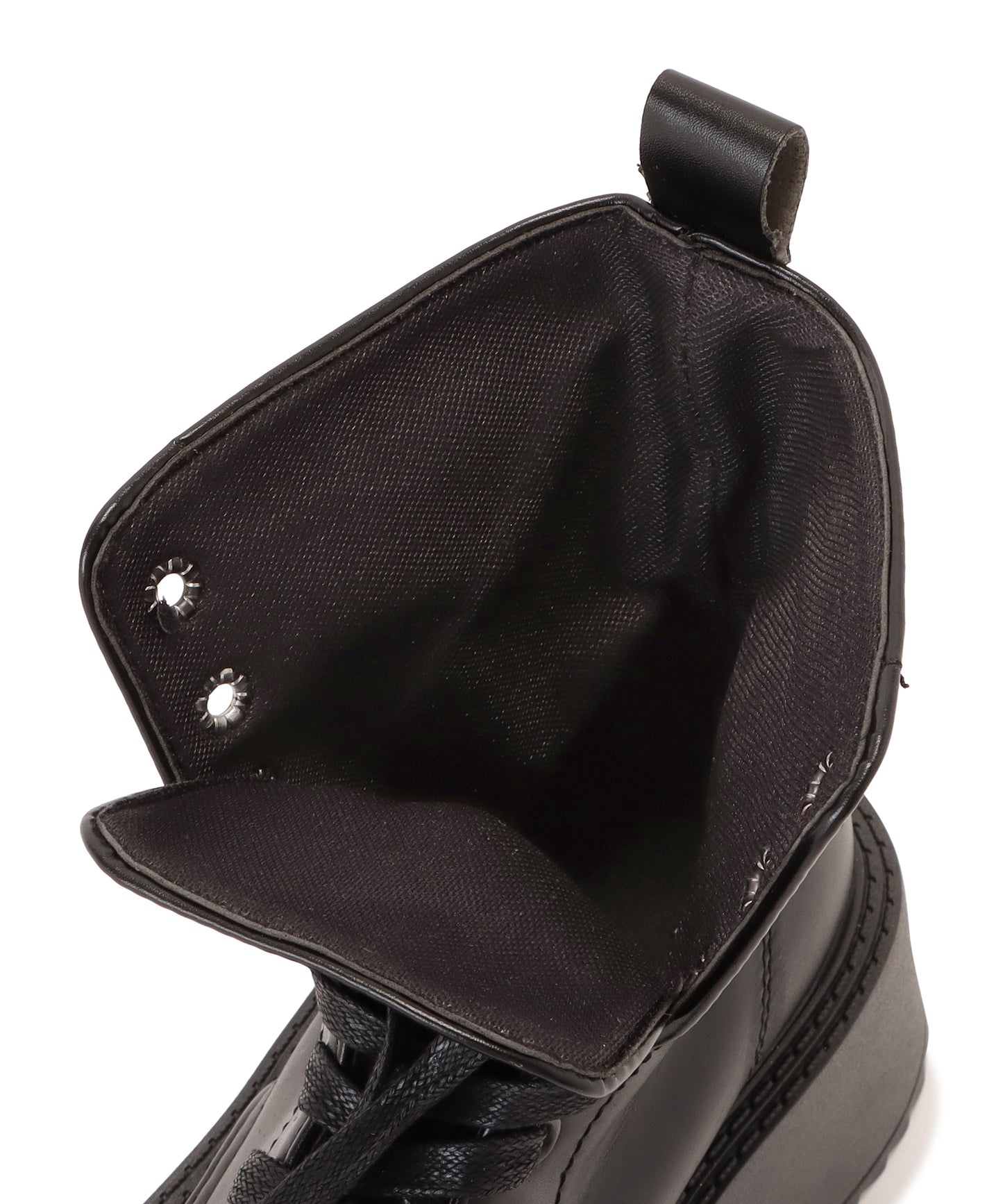 厚底レースアップショートブーツ