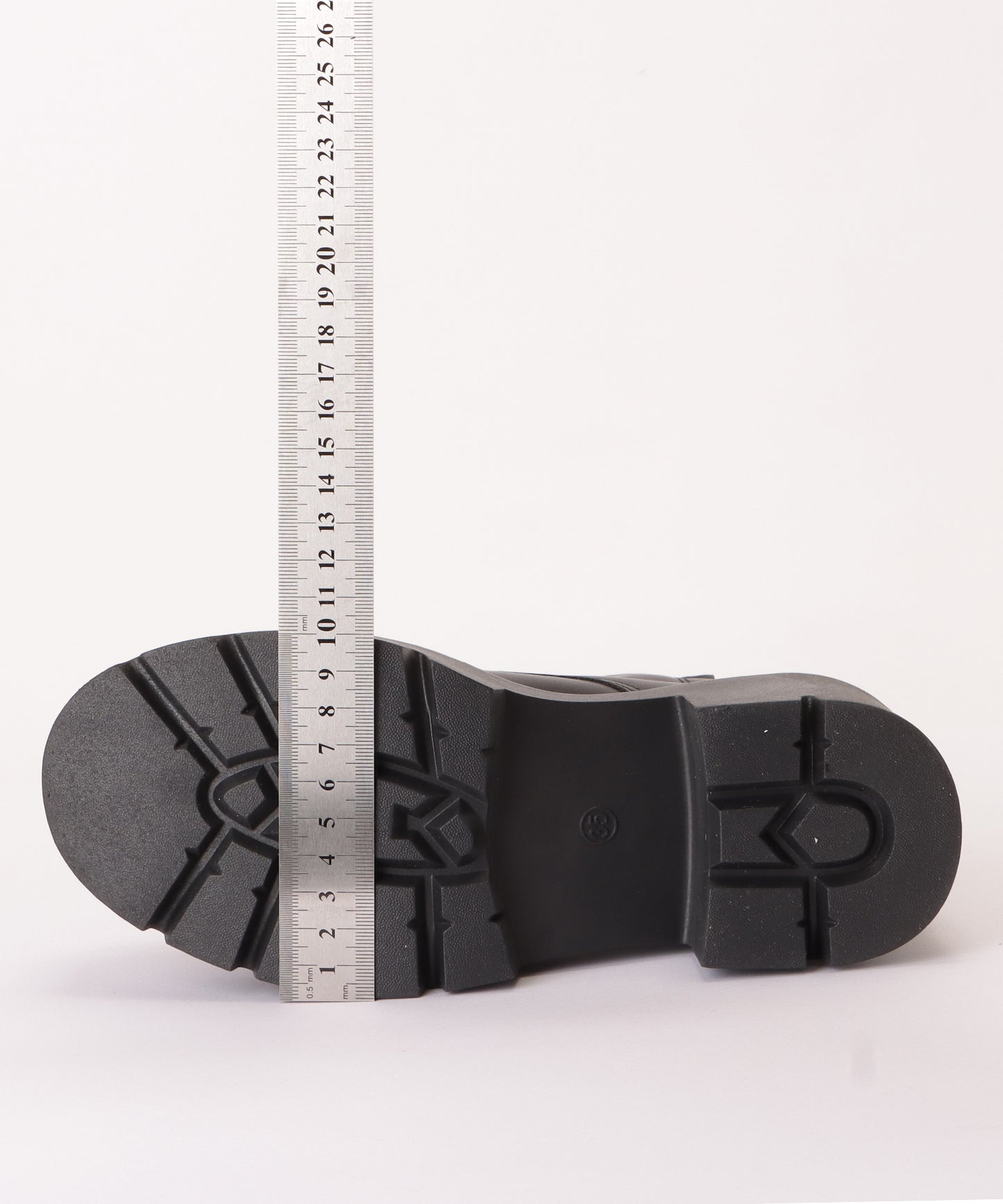 厚底 レースアップ ショートブーツ 太ヒール